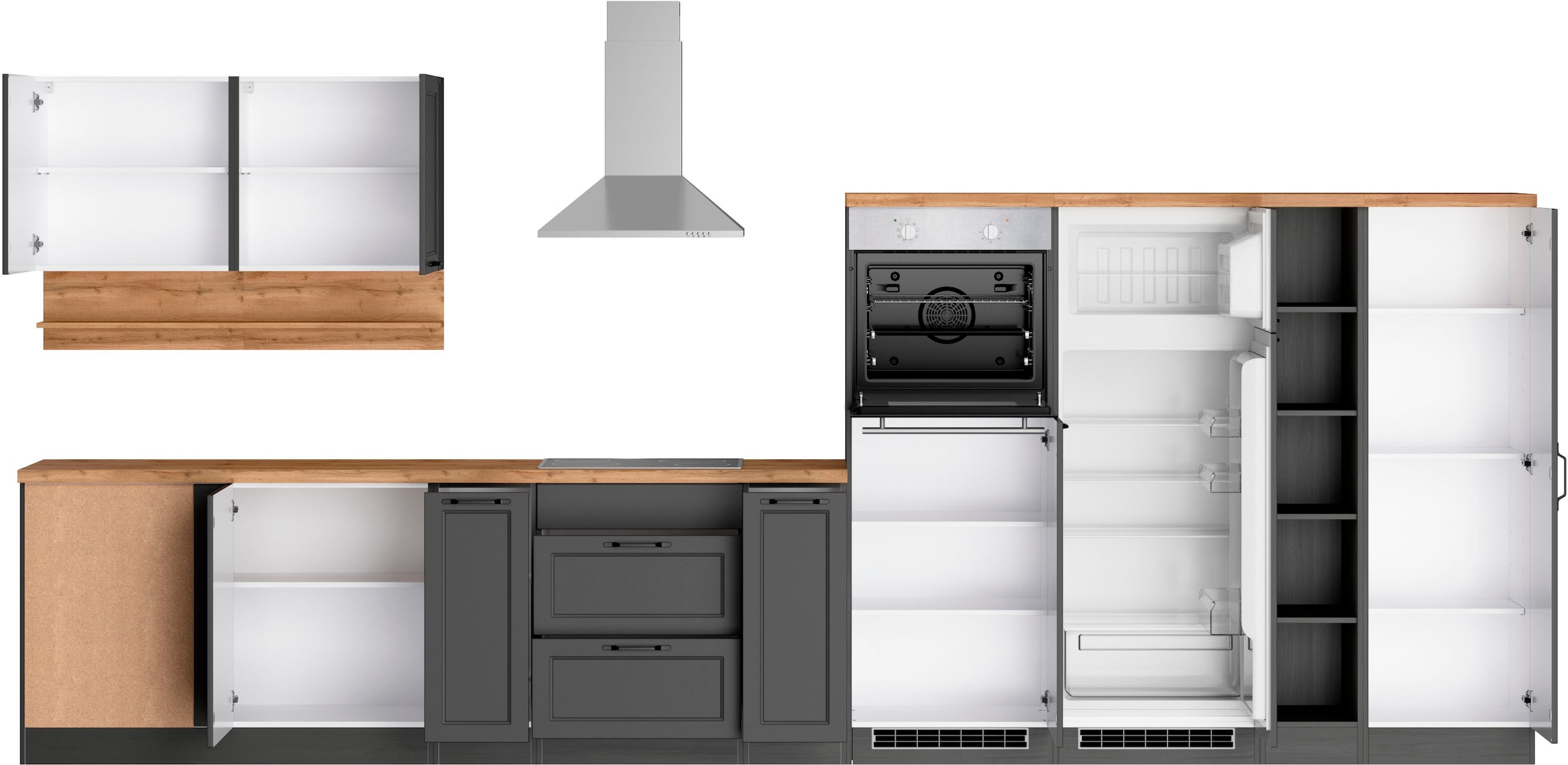 KOCHSTATION Cuisine d'angle »KS-Lana« largeur 240/440 cm, avec ou sans appareils électriques