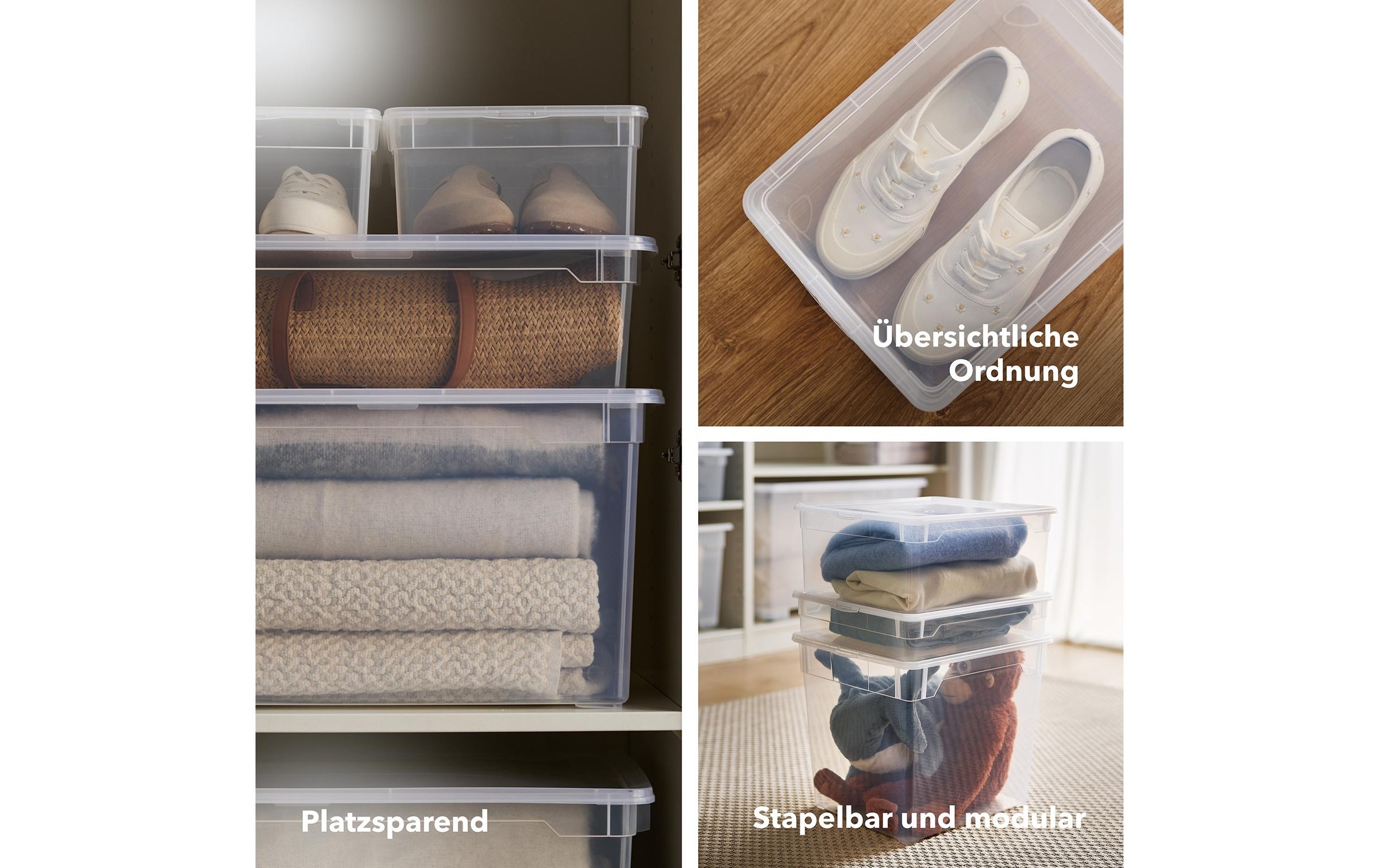 ROTHO Aufbewahrungsbox »Aufbewahrungsbox Clearbox 18 l, 4 Stück«