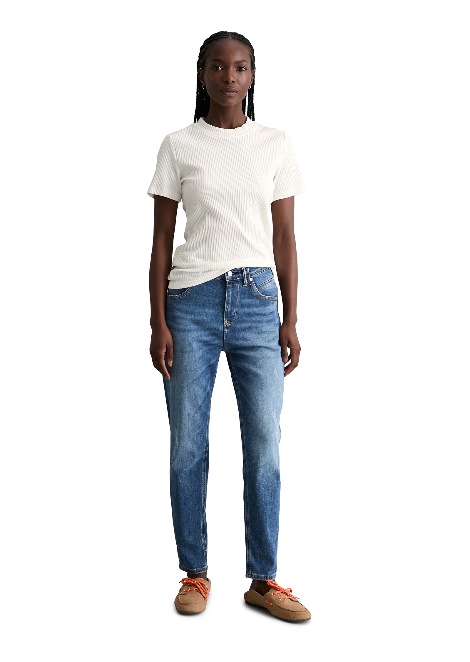 Marc O'Polo DENIM Boyfriend-Jeans »Freja« in heller Waschung