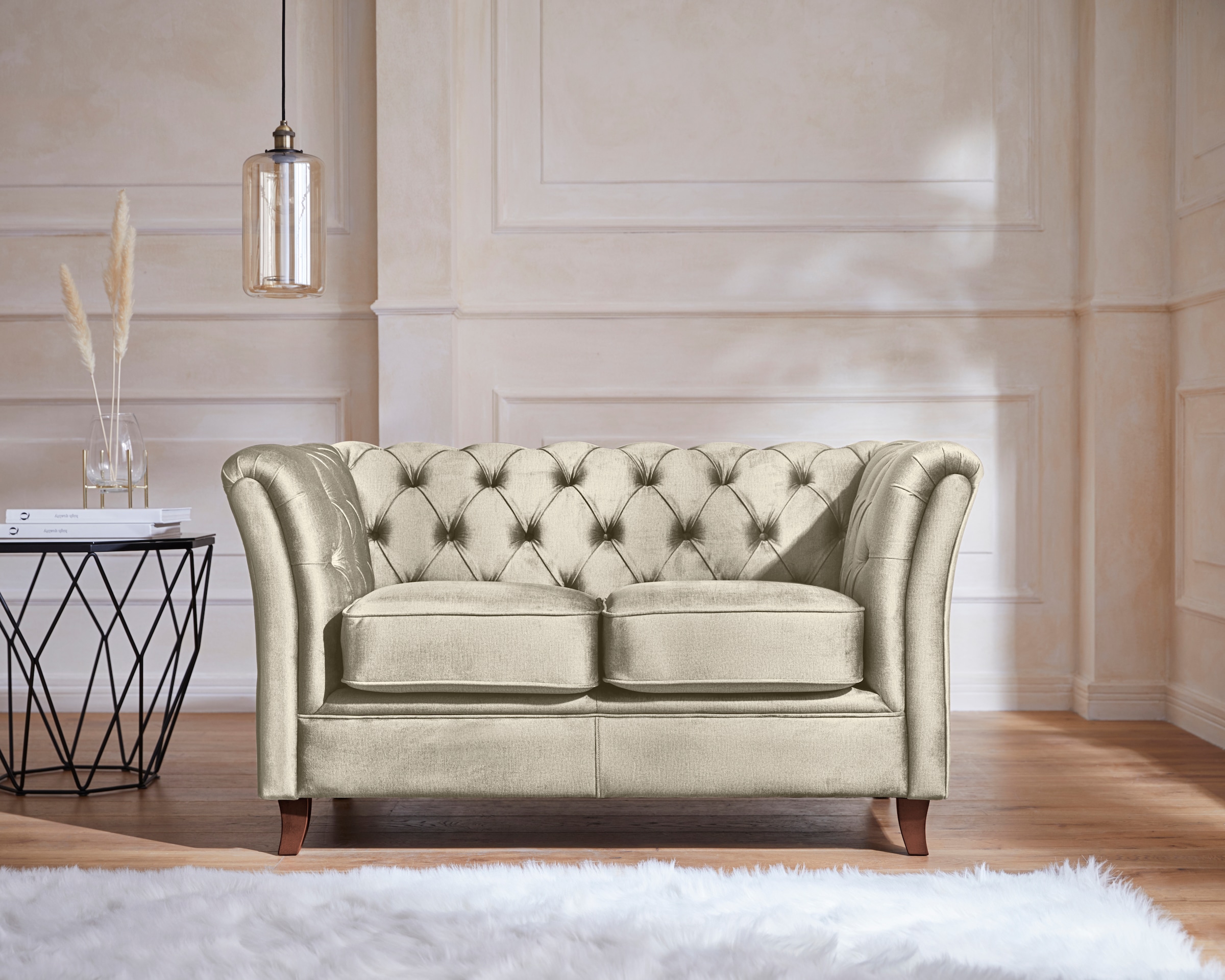 Home affaire Canapé Chesterfield »Reims« mit echter Chesterfield-Knopfheftung, hochwertige Verarbeitung