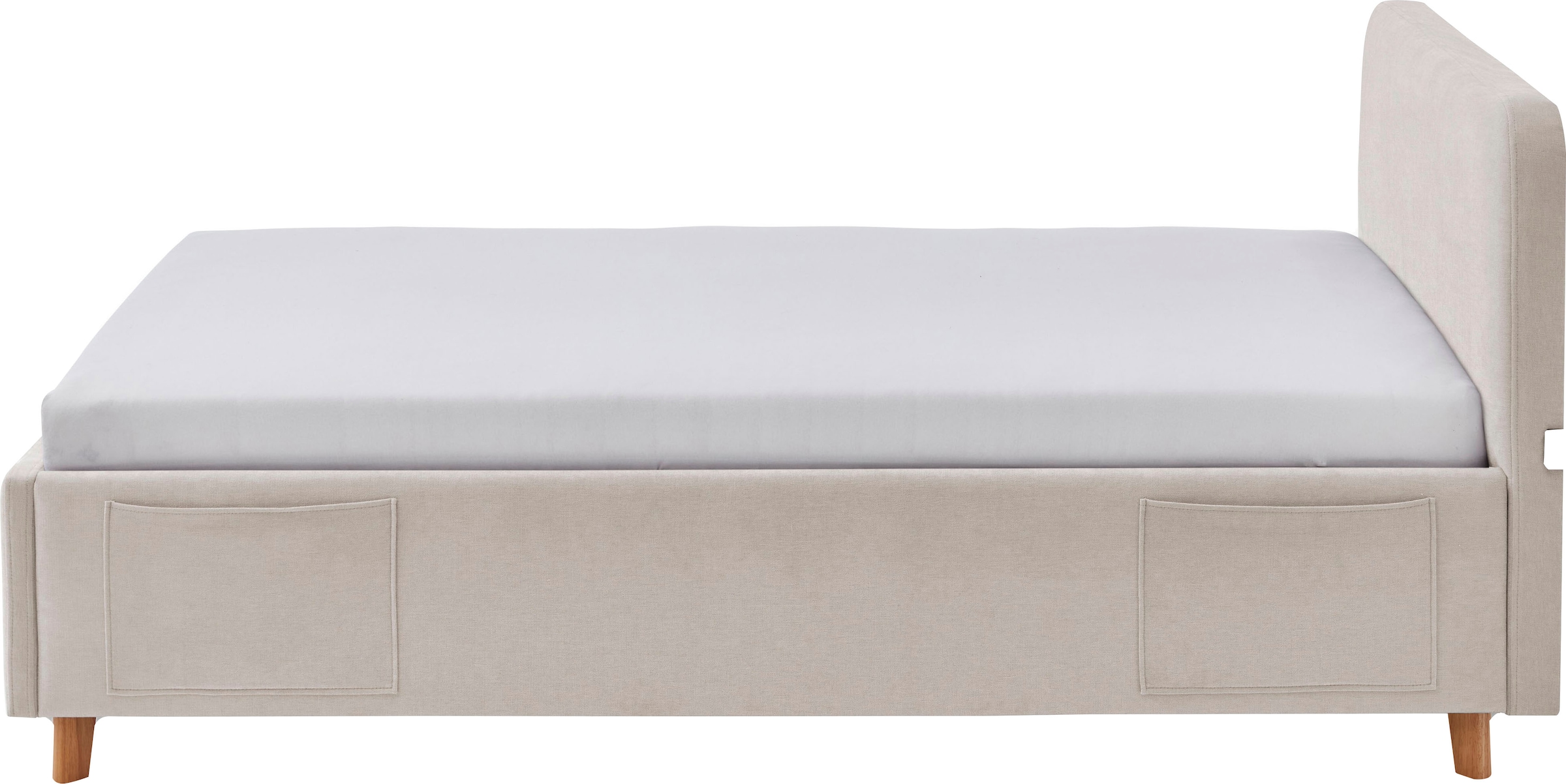 meise.möbel Lit d'enfant »COSY in de Breiten 90, 120 & 140 erhältlich, wahlweise mit Bettkasten« disponible avec pied en bois noir ou chêne, incl. prise USB