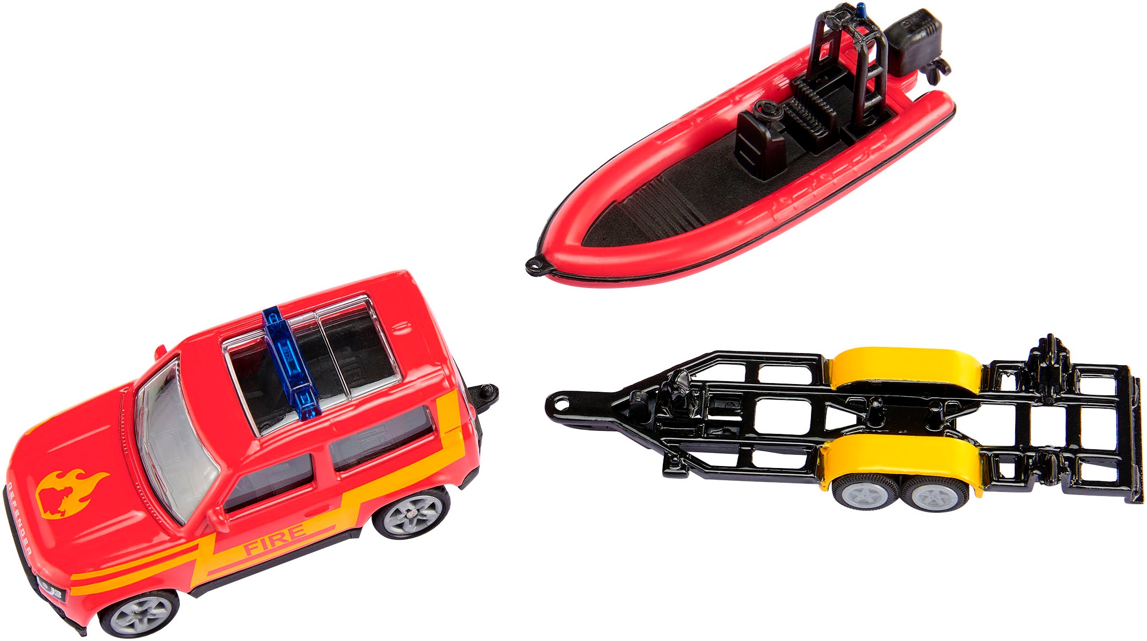 Siku Spielzeug-Auto »Land Rover Defender mit Boot (1608)«