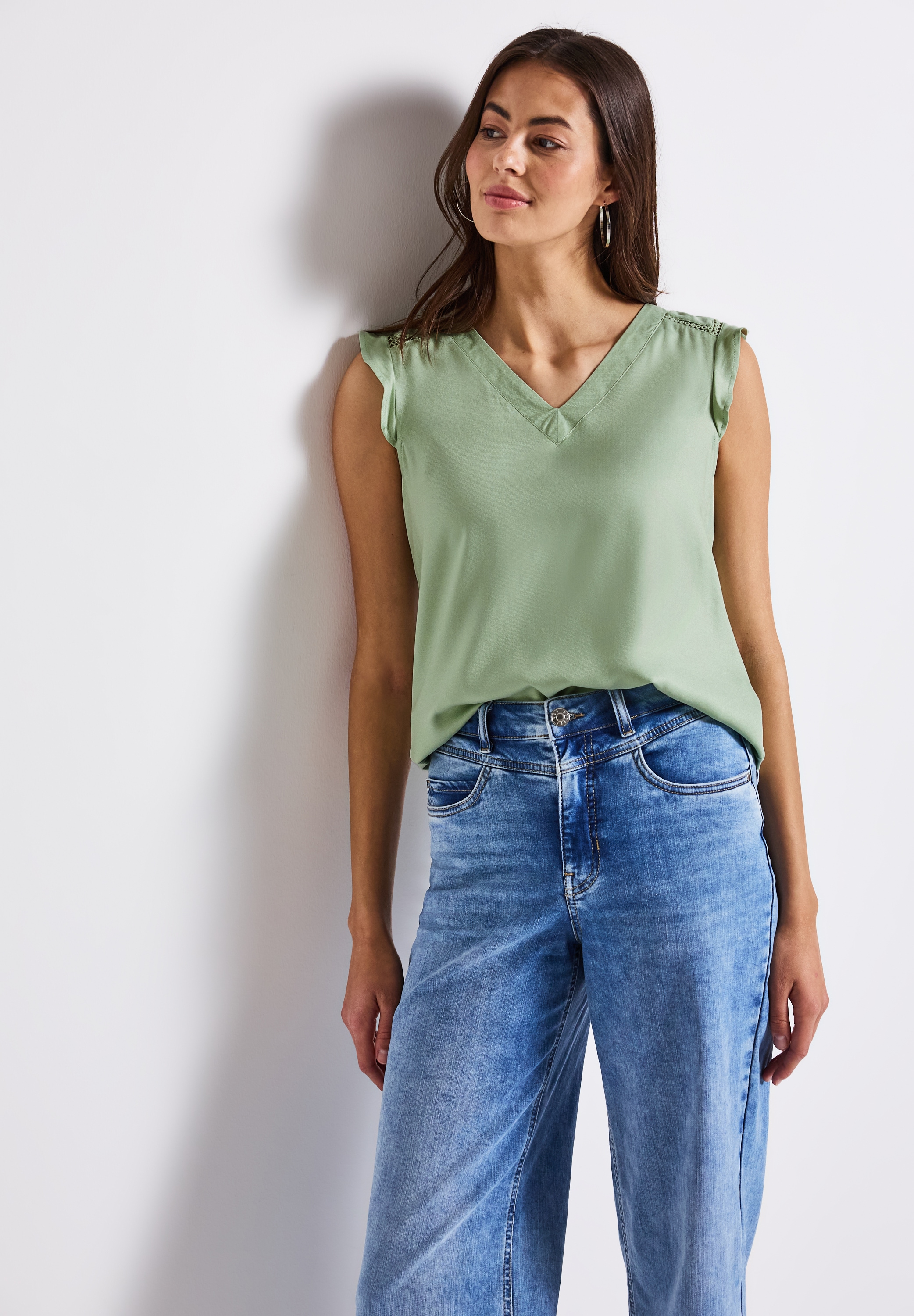 Image of STREET ONE Shirttop mit Häkeldetails