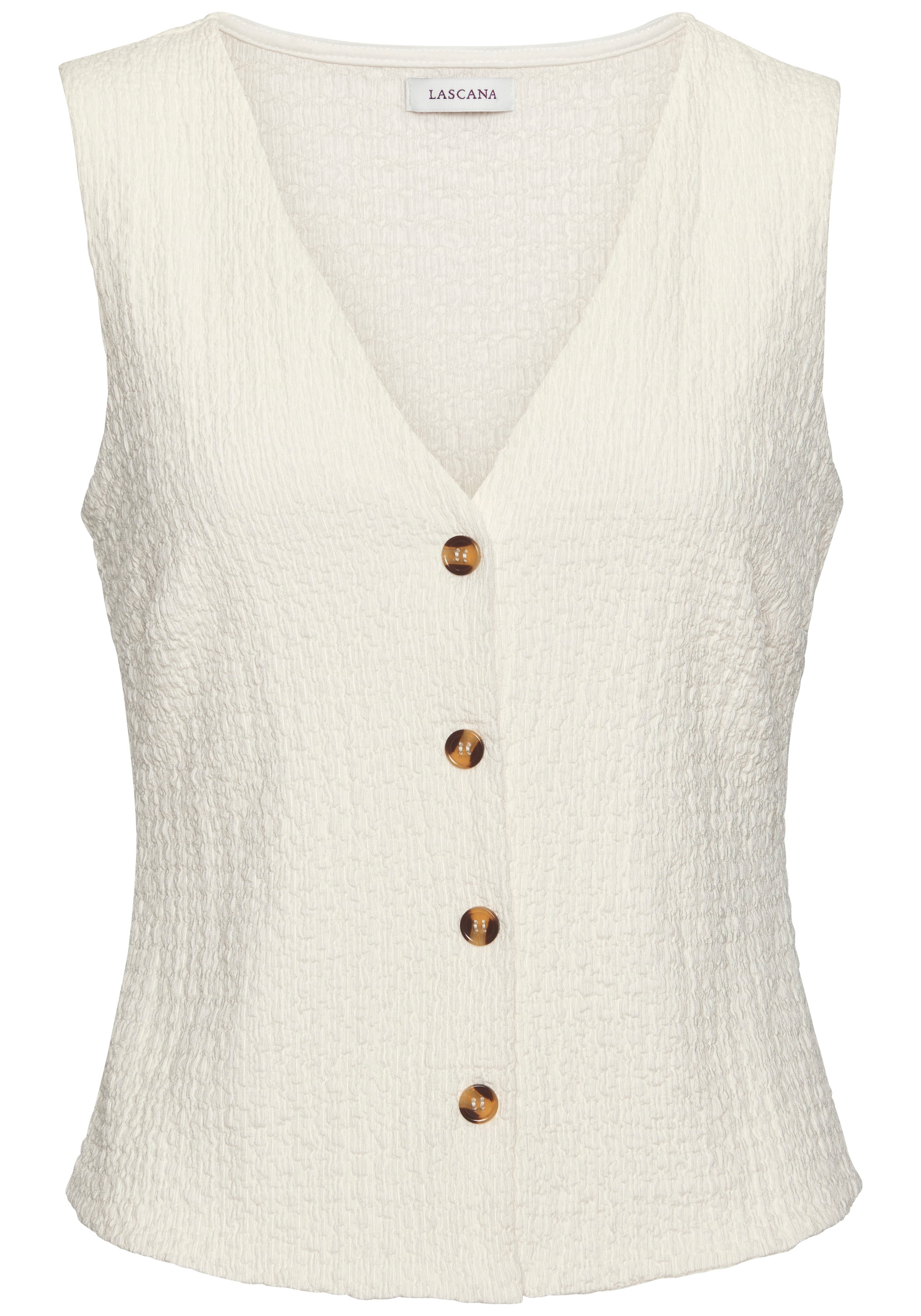 LASCANA Anzugweste, mit V-Ausschnitt, Business-Weste, elegant, modisch