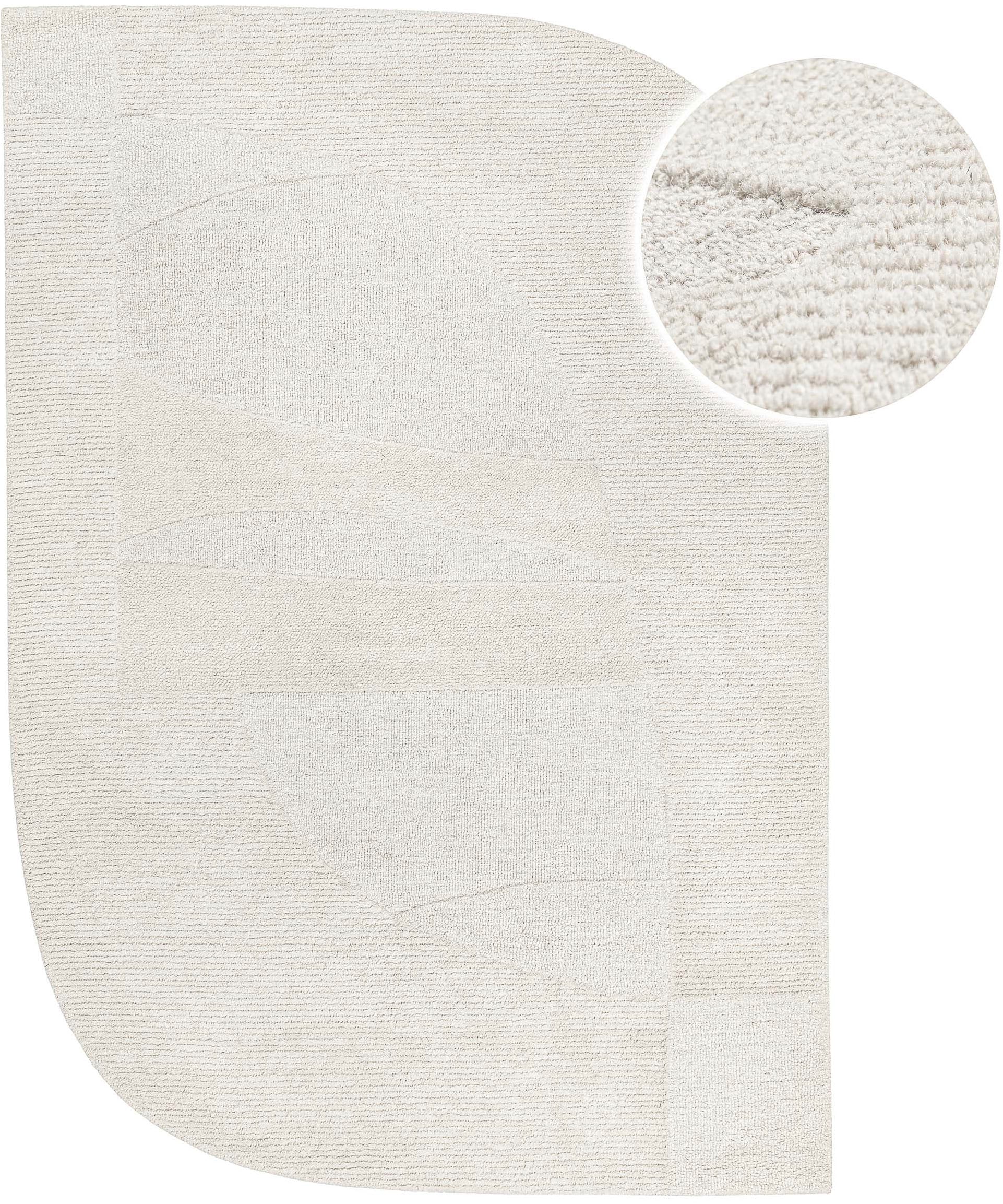 Wecon home Tapis »Dodo« Rectangulaire 10 mm Höhe Wollteppich, asymmetrisch, hochwertig, handgetuftet, robust, modern