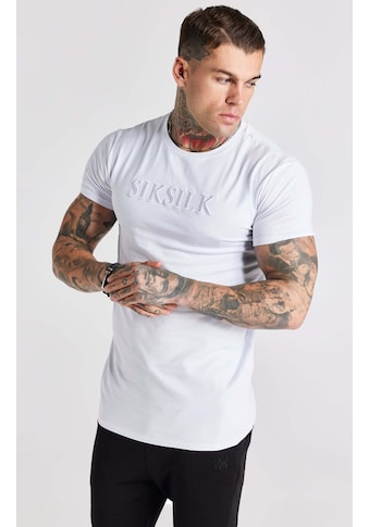 T-Shirt »T-Shirts White Embroidered Muscle Fit T-Shirt«