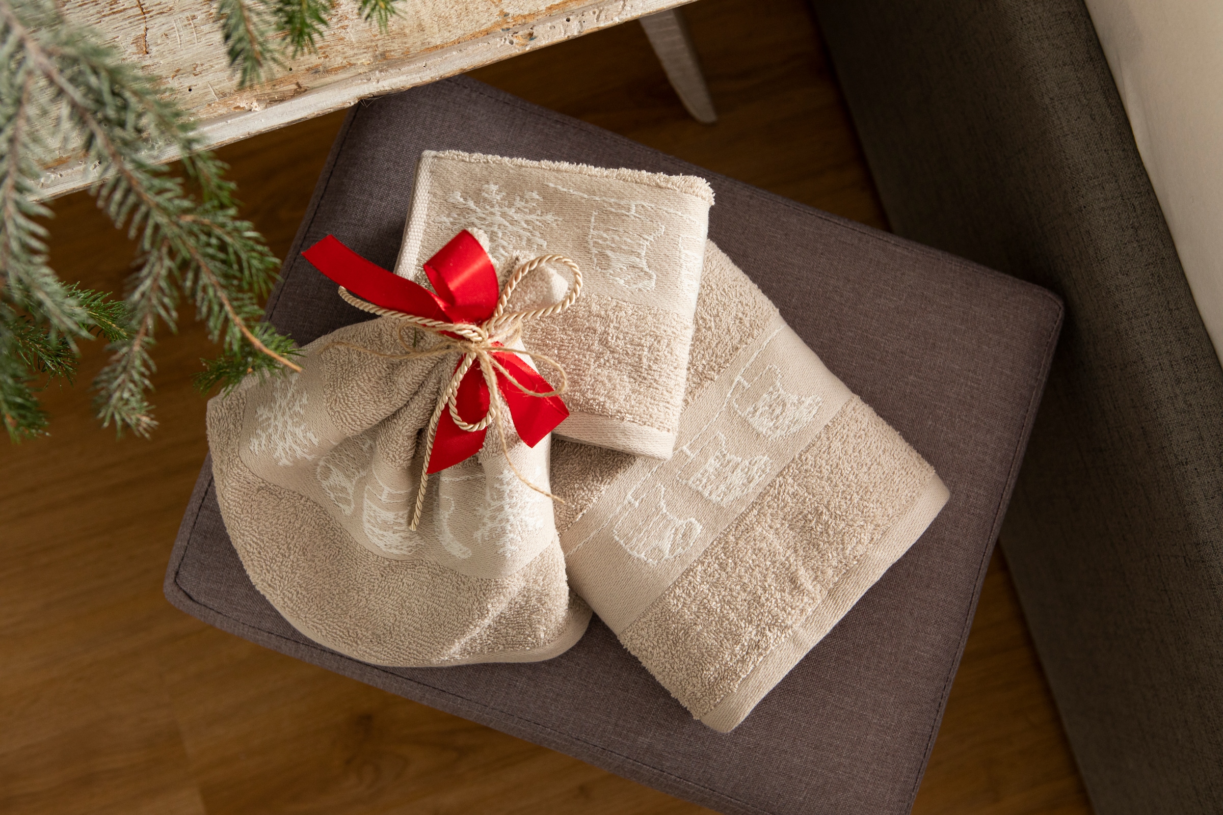 Set Sternen Set, 3 Trouver Handtuch Walkfrottee, sur mit Bordüre, my »Weihnachten«, & home 100% Handtuchset, weihnachtliches Baumwolle tlg.,
