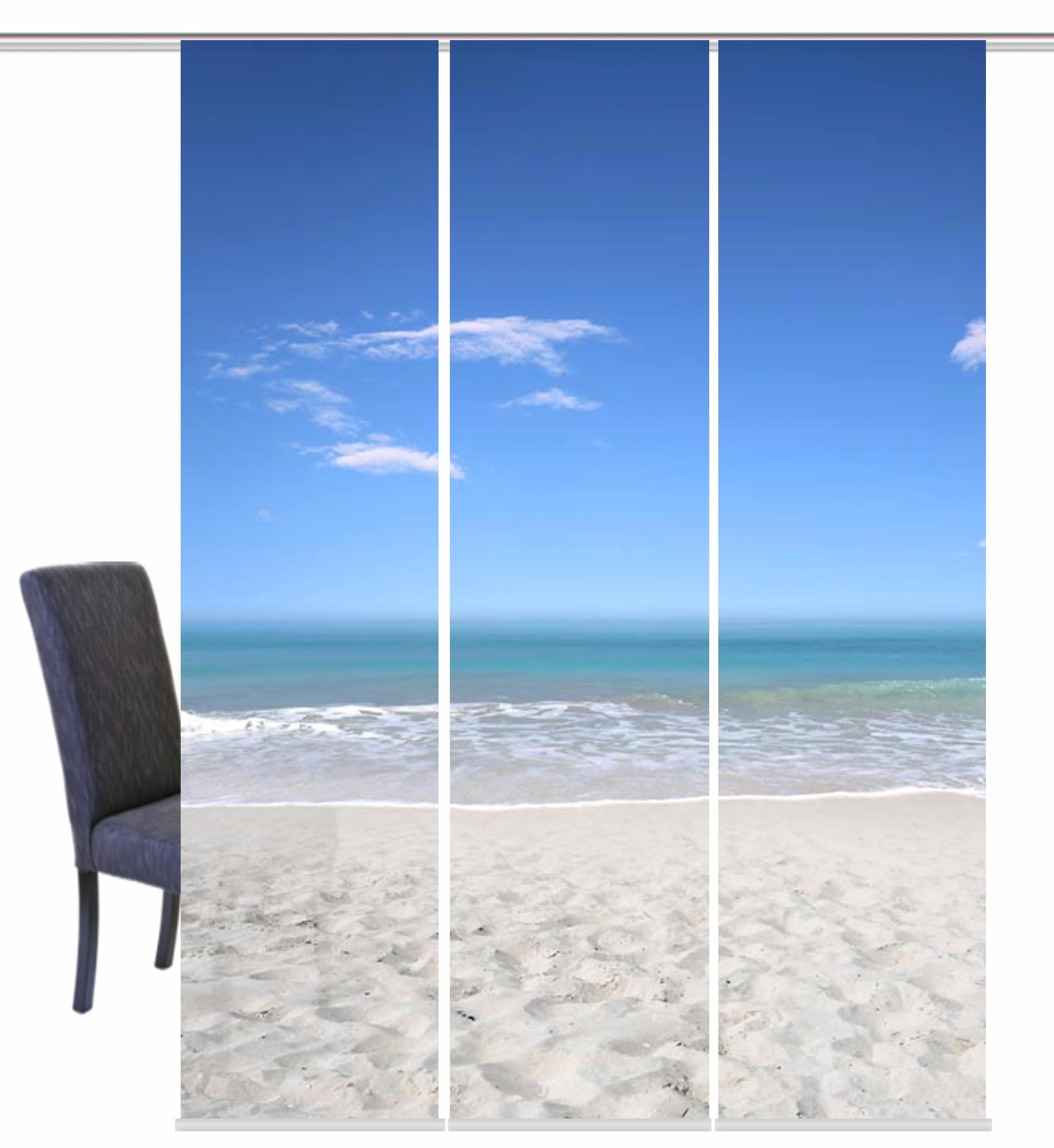 Image of HOME WOHNIDEEN Schiebegardine »SEA«, (3 St.), HxB: 245x60, inkl. Befestigungszubehör bei Ackermann Versand Schweiz