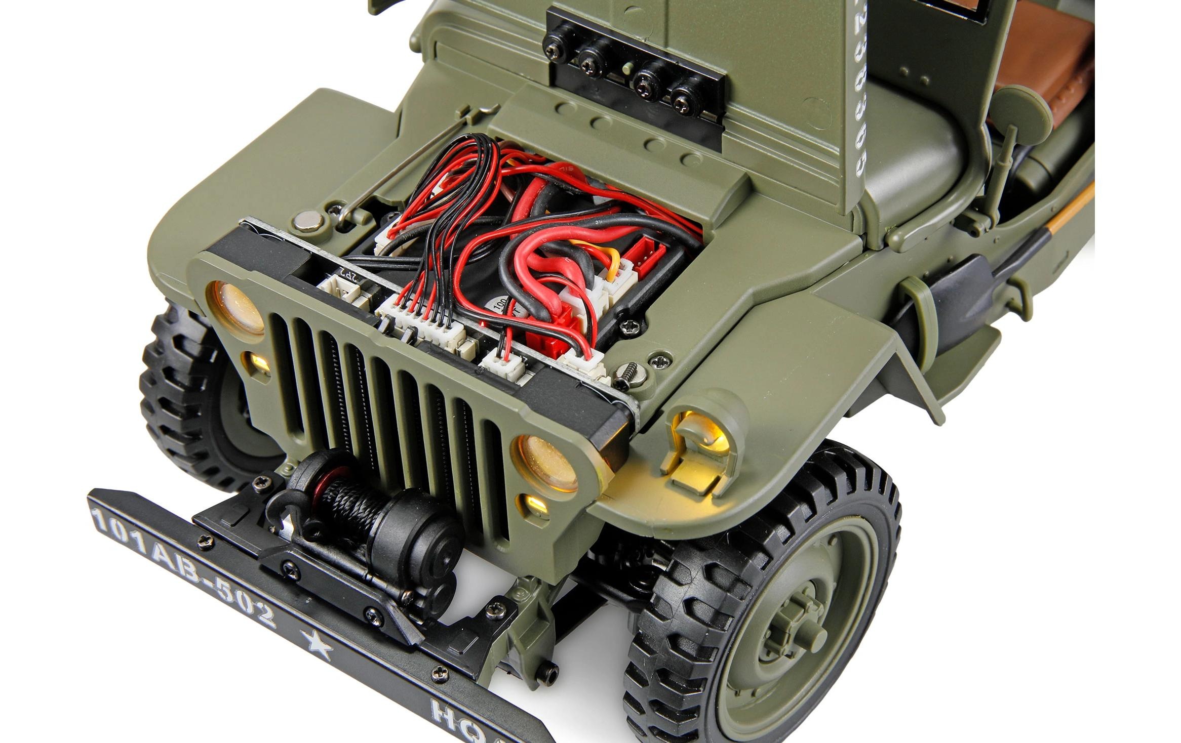 Amewi Voiture RC »Scale Crawler Jeep Willys MB 1:14« transmission 4x4