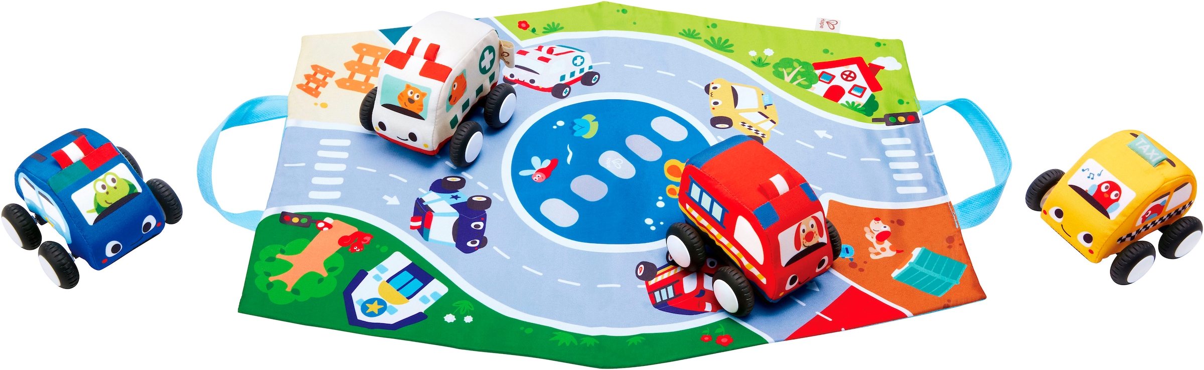 Hape Voiture-jouet »Plüschauto-Set mit Rückziehmotor«