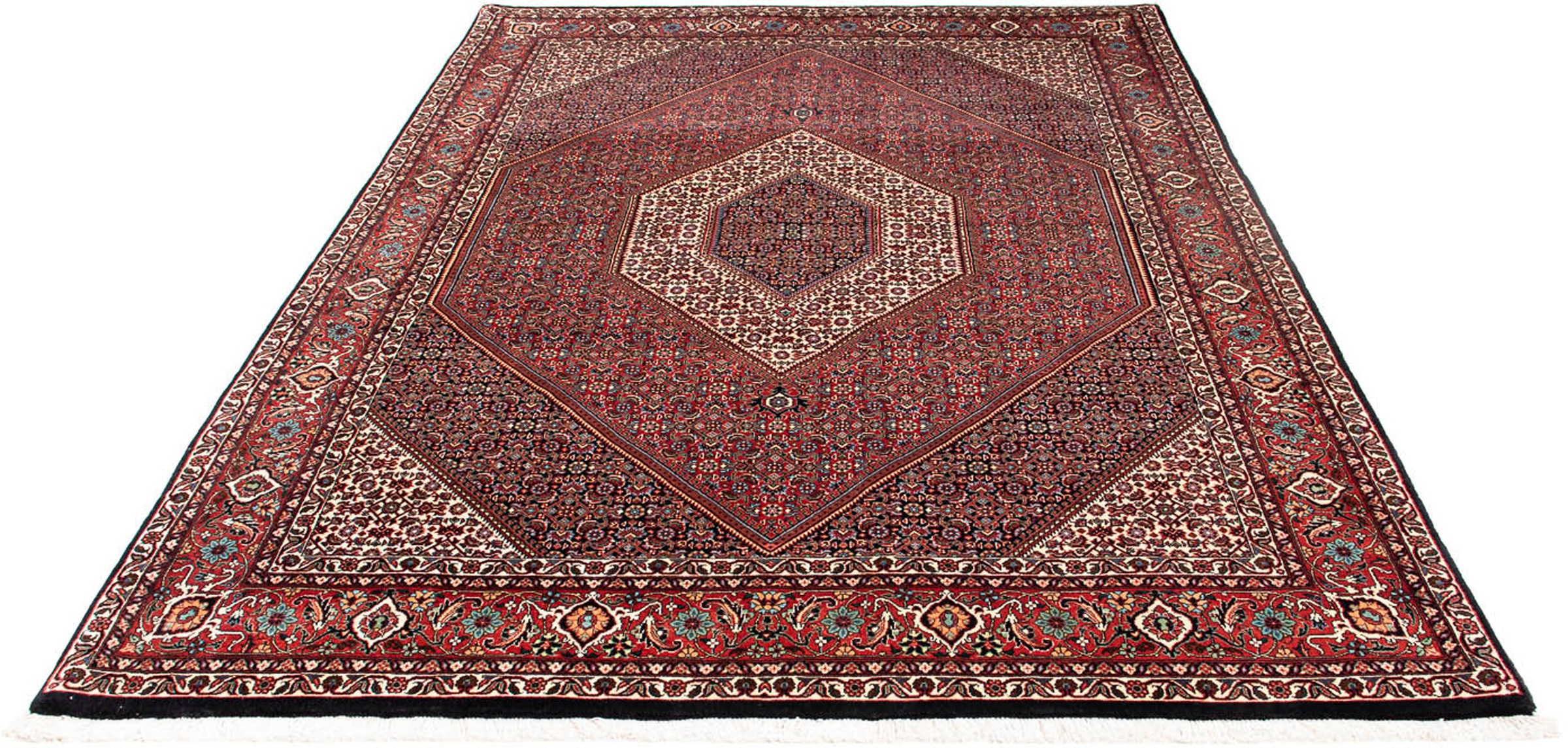 Image of morgenland Orientteppich »Perser - Bidjar - 239 x 166 cm - mehrfarbig«, rechteckig, 15 mm Höhe, Wohnzimmer, Handgeknüpft, Einzelstück mit Zertifikat bei Ackermann Versand Schweiz