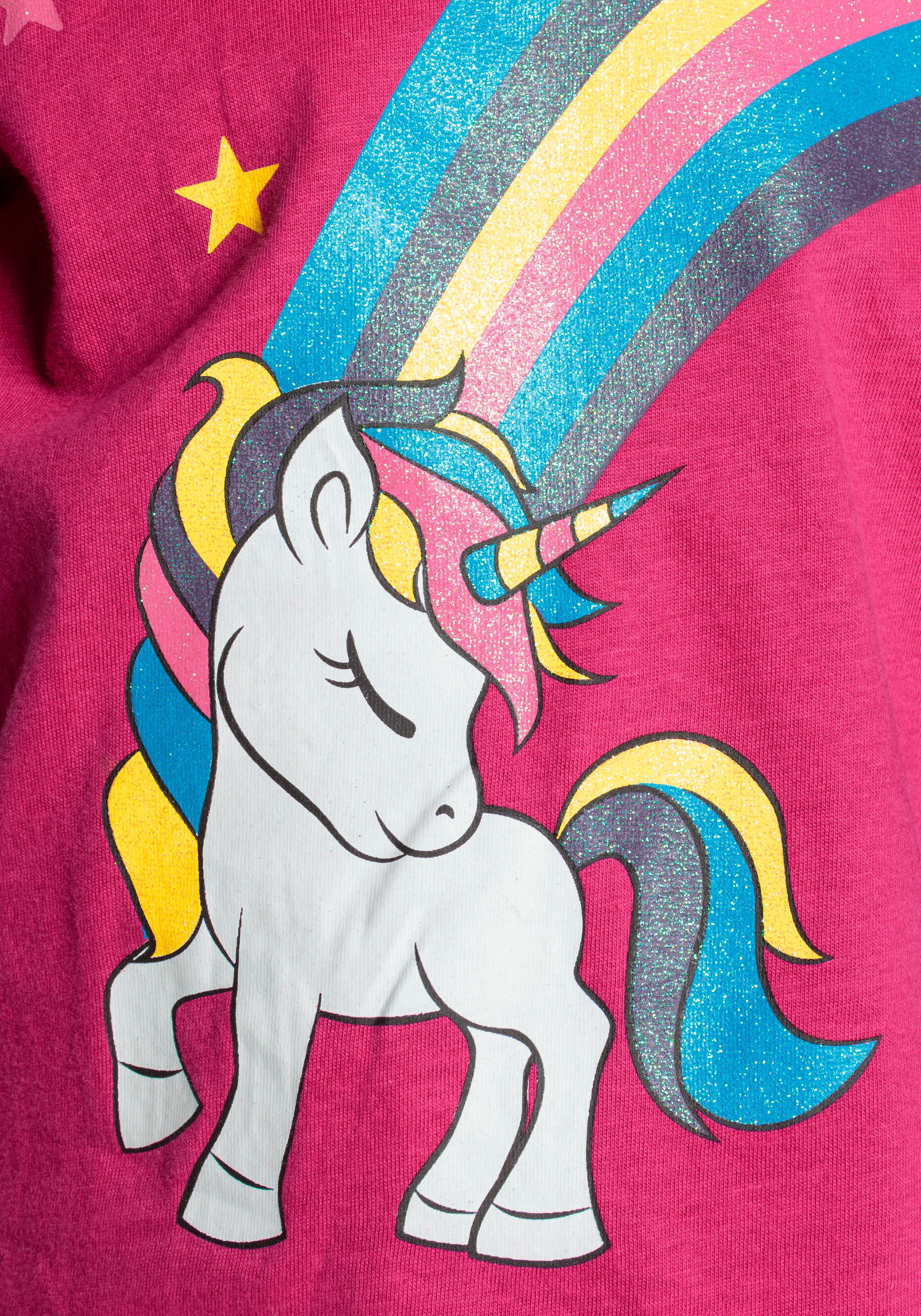 KIDSWORLD T-Shirt »Einhorn mit Regenbogen«, für kleine Mädchen