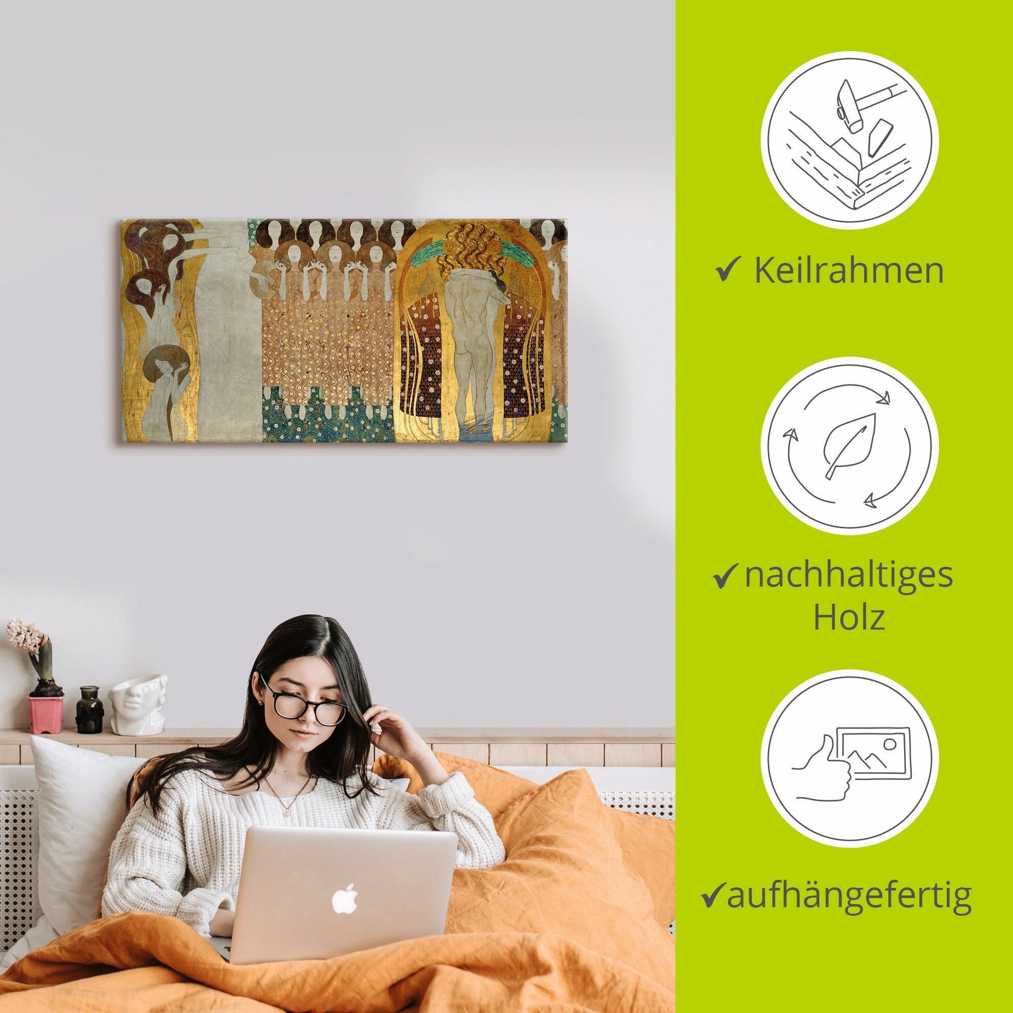 Artland Wandbild »Beethovenfries«, Gruppen & Familien, (1 St.), als Leinwandbild, Poster, Wandaufkleber in verschied. Grössen