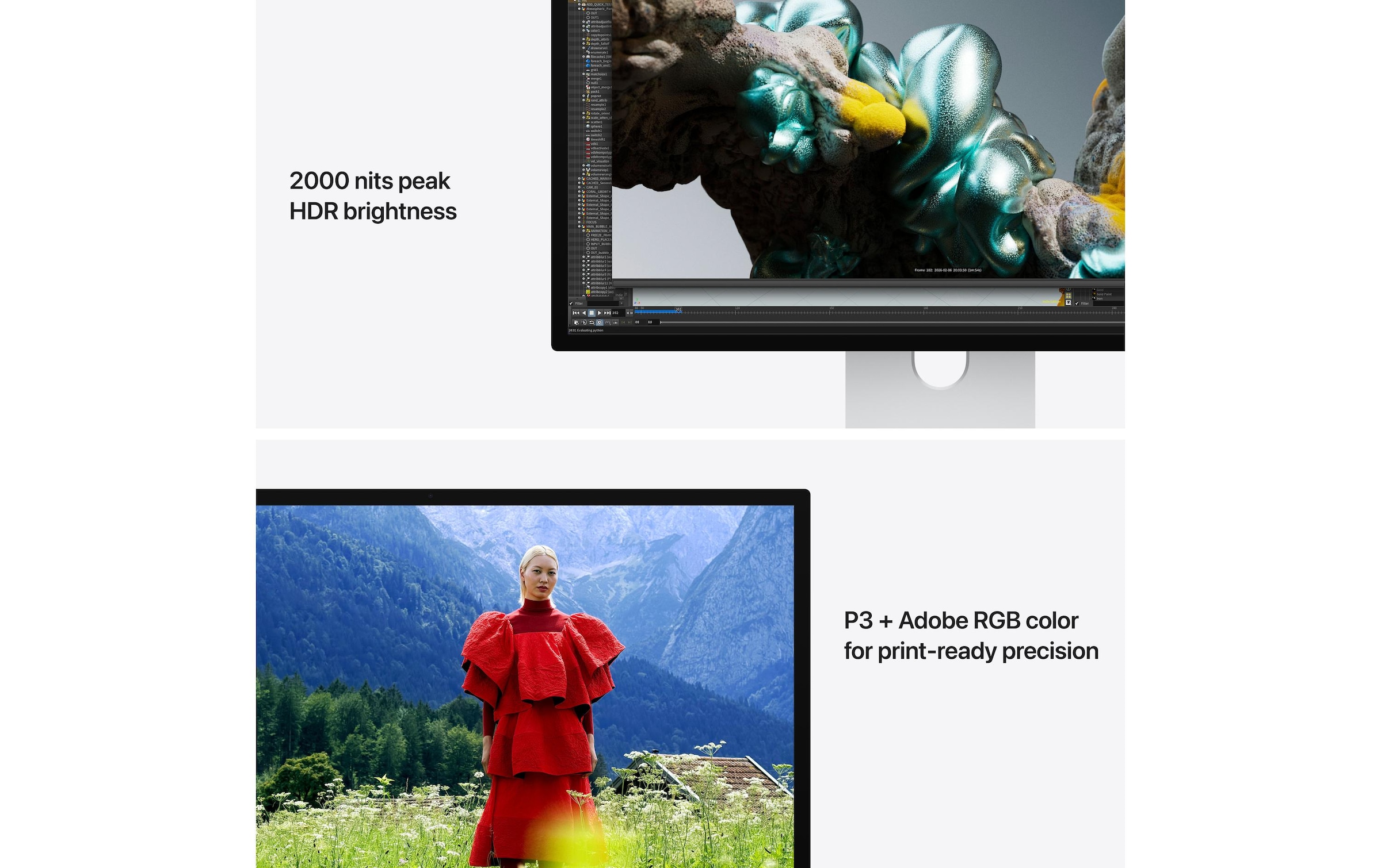 Apple LED-Monitor »27 Studio Dis­play XDR (Nanotexturglas, Height/Tilt-Stand)« 68,58 cm/27 ″  5120 x 2880 px 120 Hz