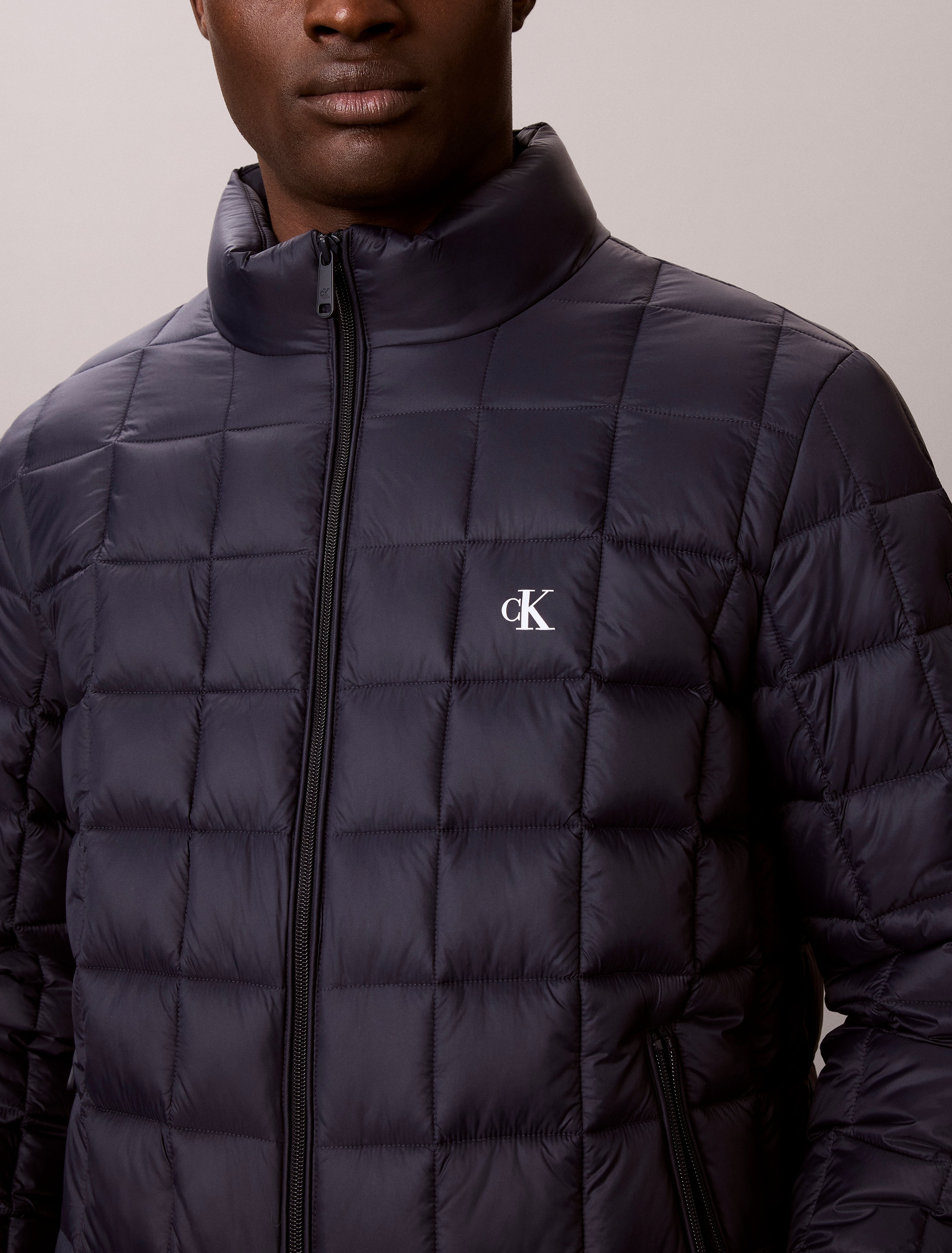 Calvin Klein Veste matelassée Col montant, fermeture éclair 2 voies, matelassage tendance