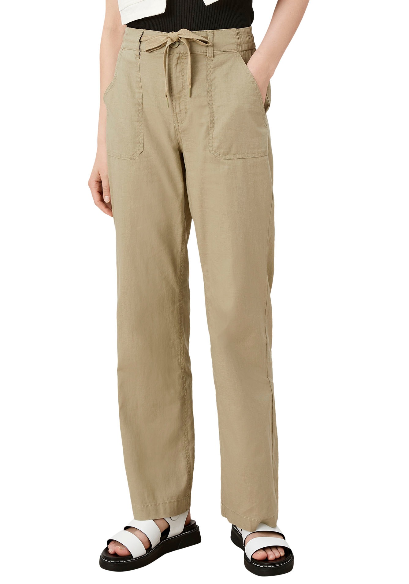 Image of Q/S by s.Oliver Leinenhose, (mit Bindeband), mit Passe hinten bei Ackermann Versand Schweiz