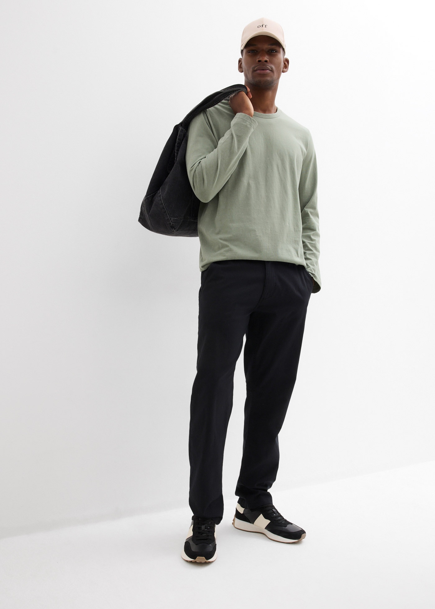 bonprix Chinos  aus Leinen und Baumwolle, Regular Fit, im Chino-Stil
