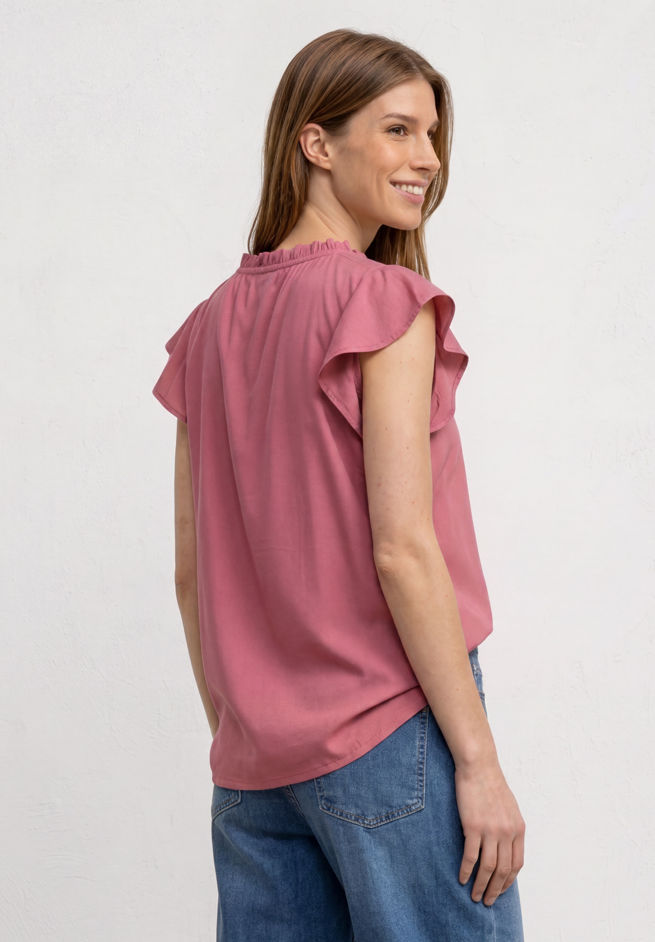 STREET ONE Blouse à manches courtes blouse d'été avec manches à volants