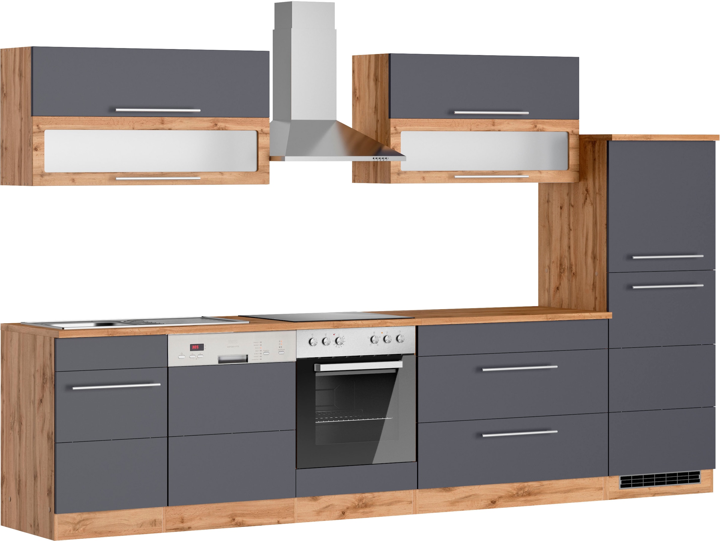 KOCHSTATION Kitchenette »KS-Wien« largeur 330 cm, option avec appareils électriques