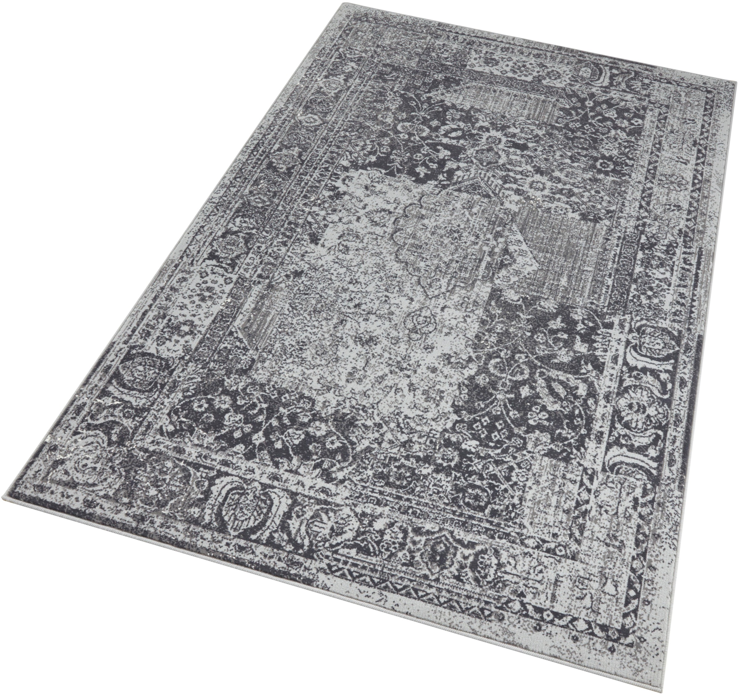 Image of HANSE Home Teppich »Plume«, rechteckig, 9 mm Höhe, Kurzflor, orientalisches Design, Vintage Optik, Wohnzimmer, Schlafzimmer, Arbeitszimmer, Robust, Pflegeleicht, Gekettelt bei Ackermann Versand Schweiz