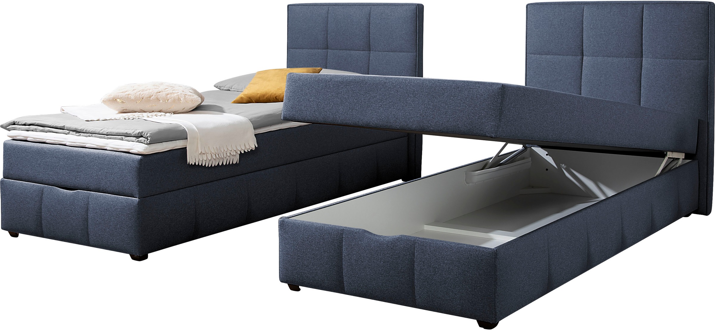 Home affaire Boxbett »Niemes« Boxbett mit Bettkasten, inkl. Topper