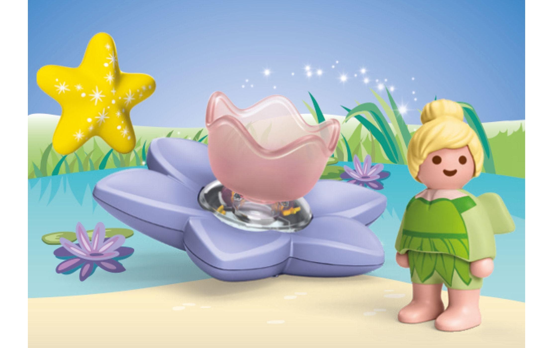 Playmobil® Spielbausteine »Junior Tinkerbells magische Feen-Schwimmblume 71772«, (4 St.)