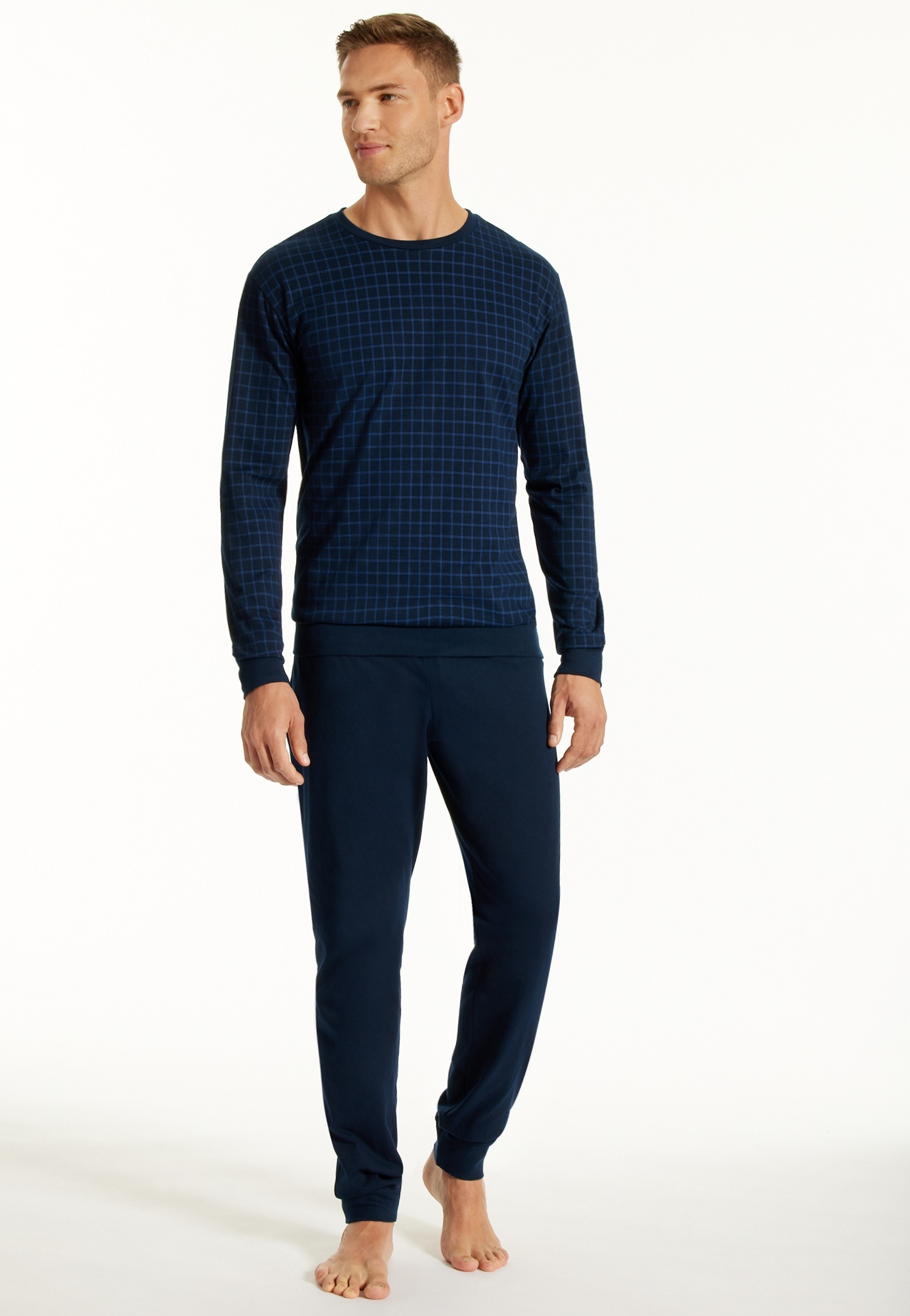 Image of uncover by SCHIESSER Schlafanzug "Uncover Nightwear" 2 Langarm, Rundhals-Ausschnitt, Single Jersey-Qualität, weich