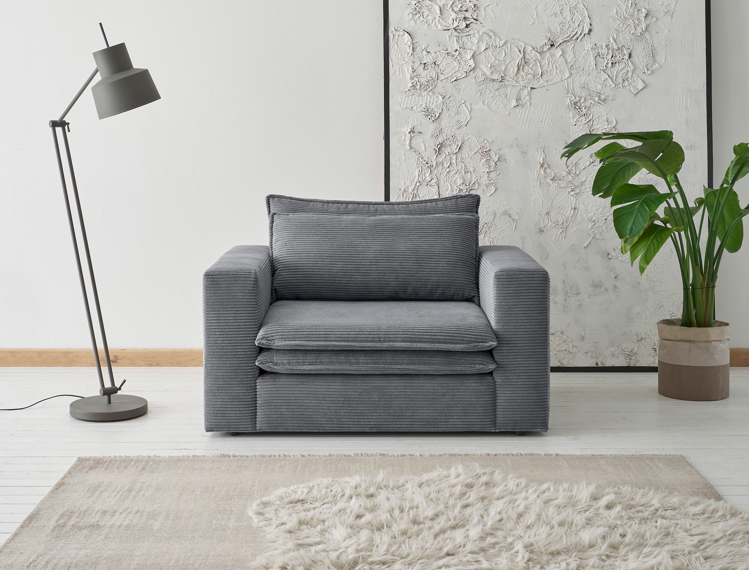 Image of Home affaire Loveseat "PIAGGE" Hochwertiger Cord, trendiger Loveseat