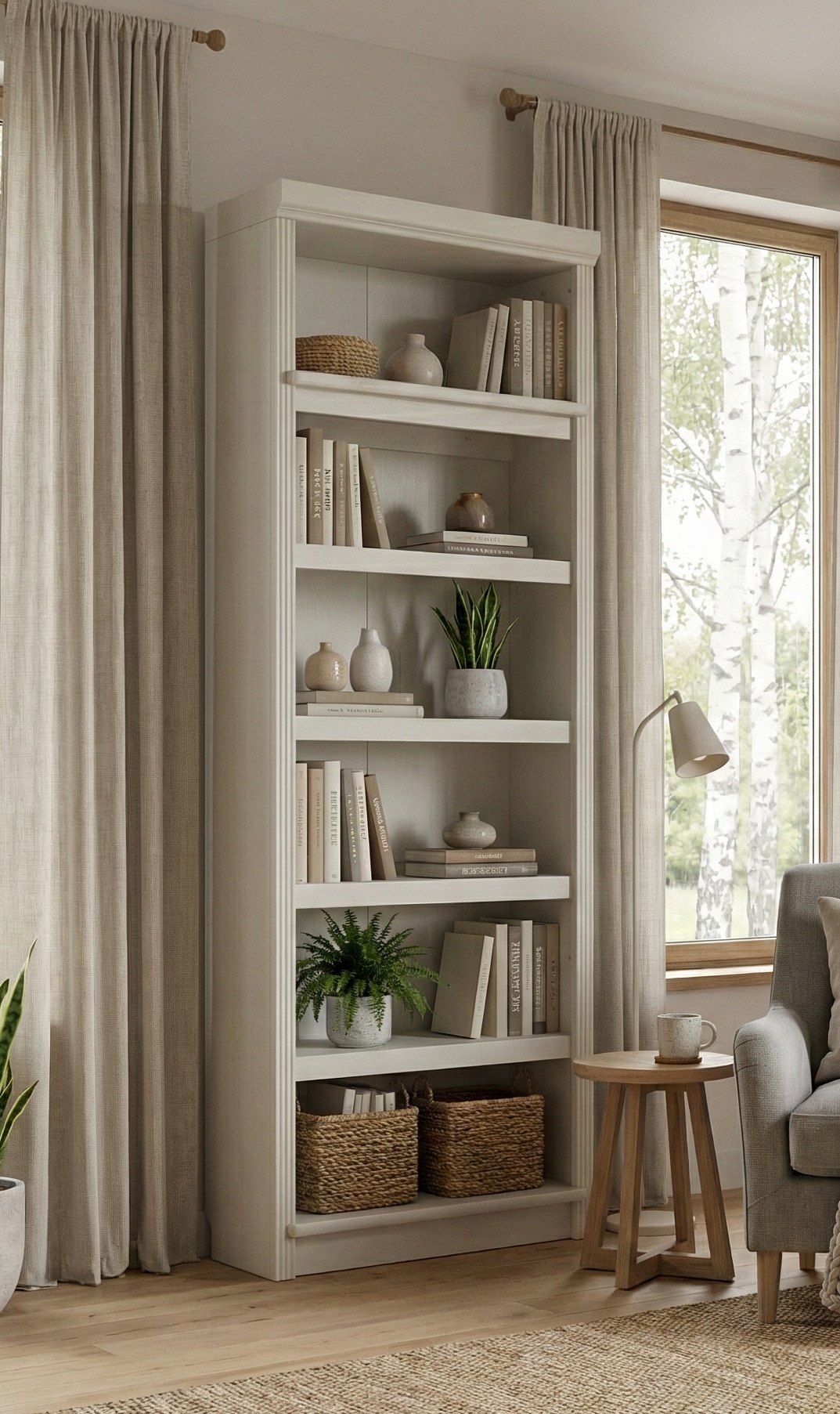GOODproduct Étagère à livres »Soeren Regal mit teilweise variabel einsetzbaren Einlegeböden« 7 compartiments ouverts, pin massif, certifié FSC®