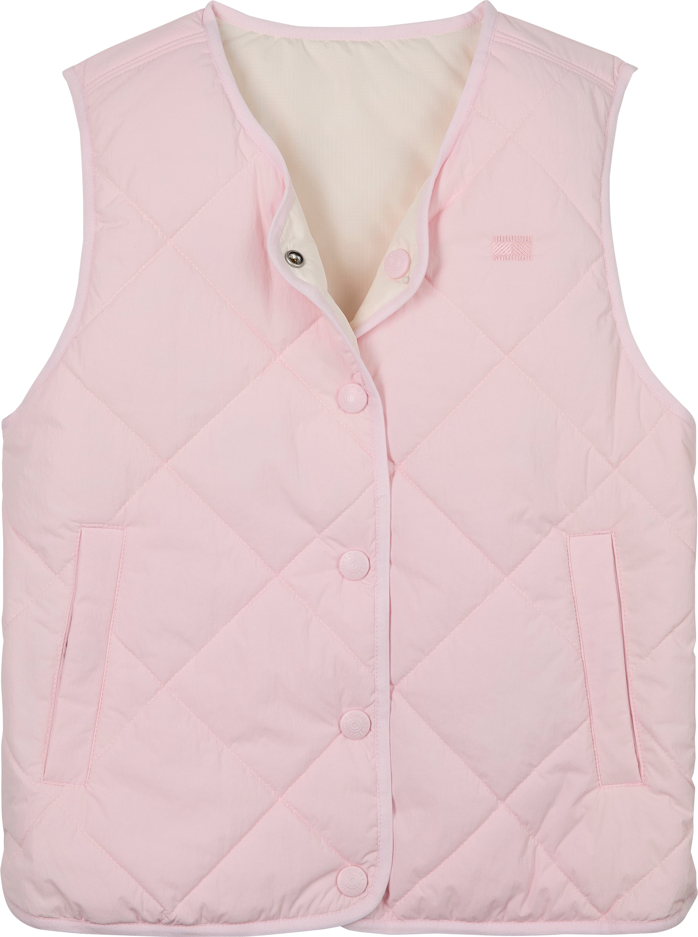 Tommy Hilfiger Wendeweste »REVERSIBLE QUILTED VEST«, für Kinder bis 16 Jahre, mit grossen Druckknöpfen