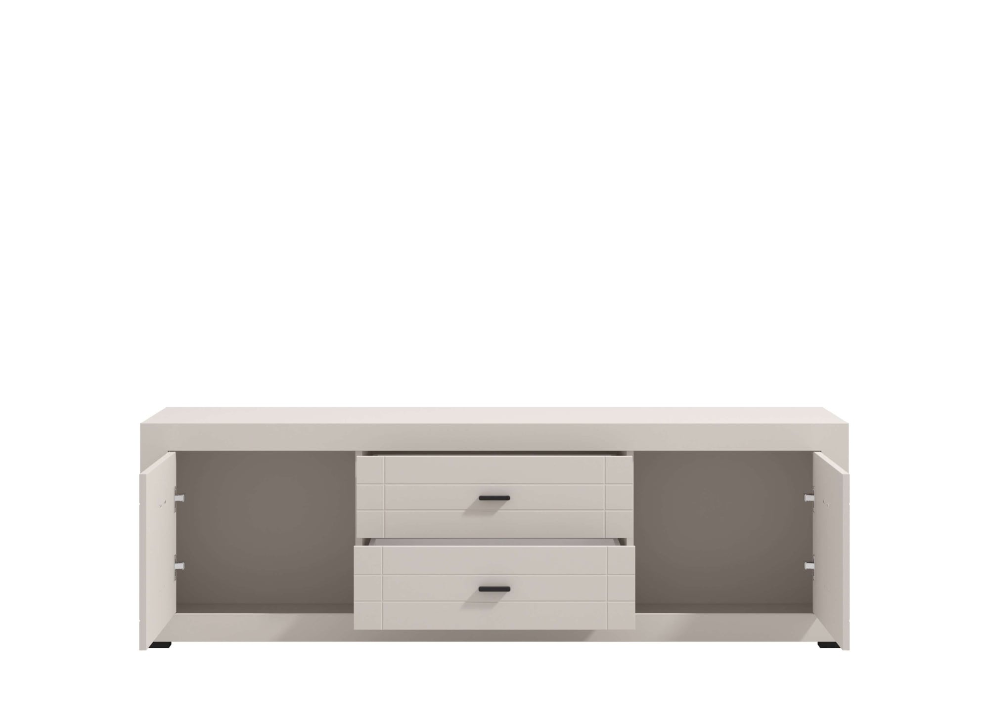 Home affaire Lowboard »Warwick TV-Board, TV-Kommode, TV-Schrank, TV-Unterschrank, TV-Möbel« Elegantes Lowboard in Kaschmir mit viel Stauraum, Heissfolienprägung