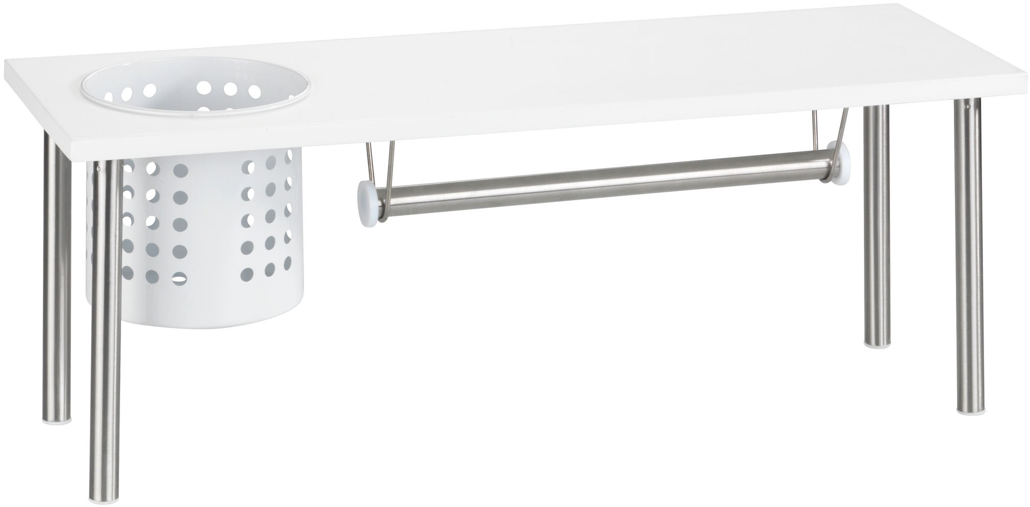 Image of WENKO Standregal »Blanco«, mit Halterung für Küchenrolle und Utensilienhalter bei Ackermann Versand Schweiz