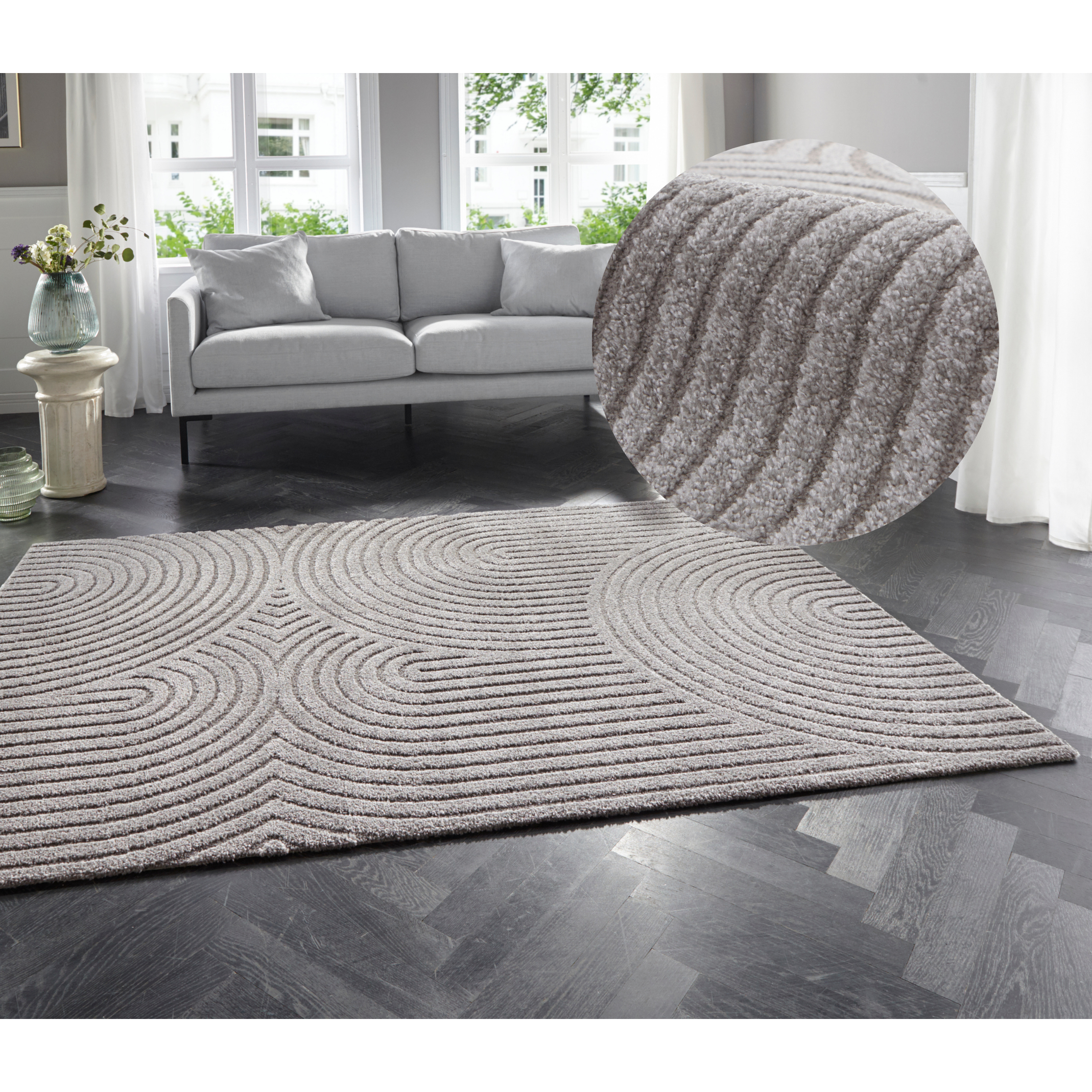 Image of ELLE DECORATION Designteppich "Panglao" rechteckig 14 mm Höhe Boho Design, Kurzflor, 3D Optik, Skandinavisch, Wohnzimmer