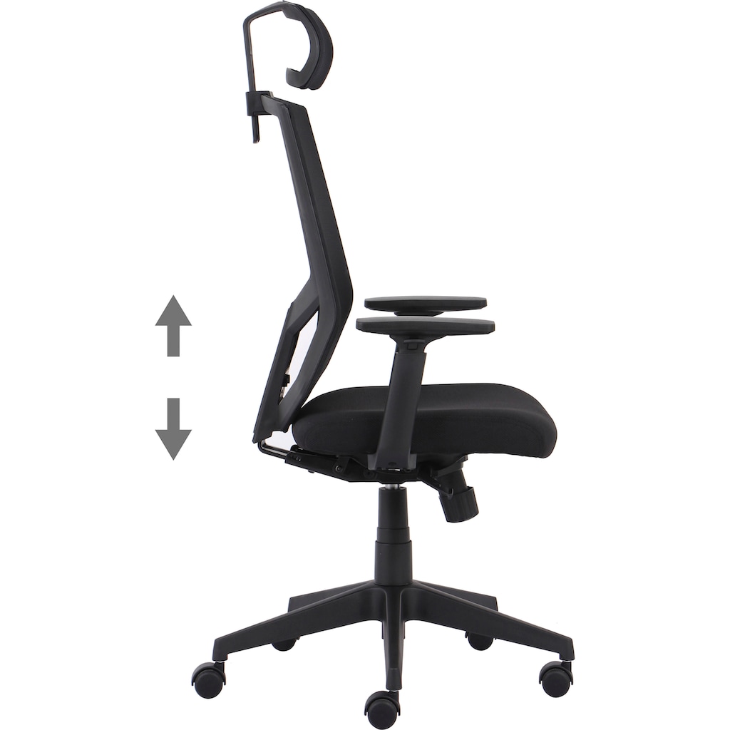 INOSIGN Chefsessel »Netti, Schreibtischstuhl, hochwertige ergonomische Ausstattung«, Netzstoff