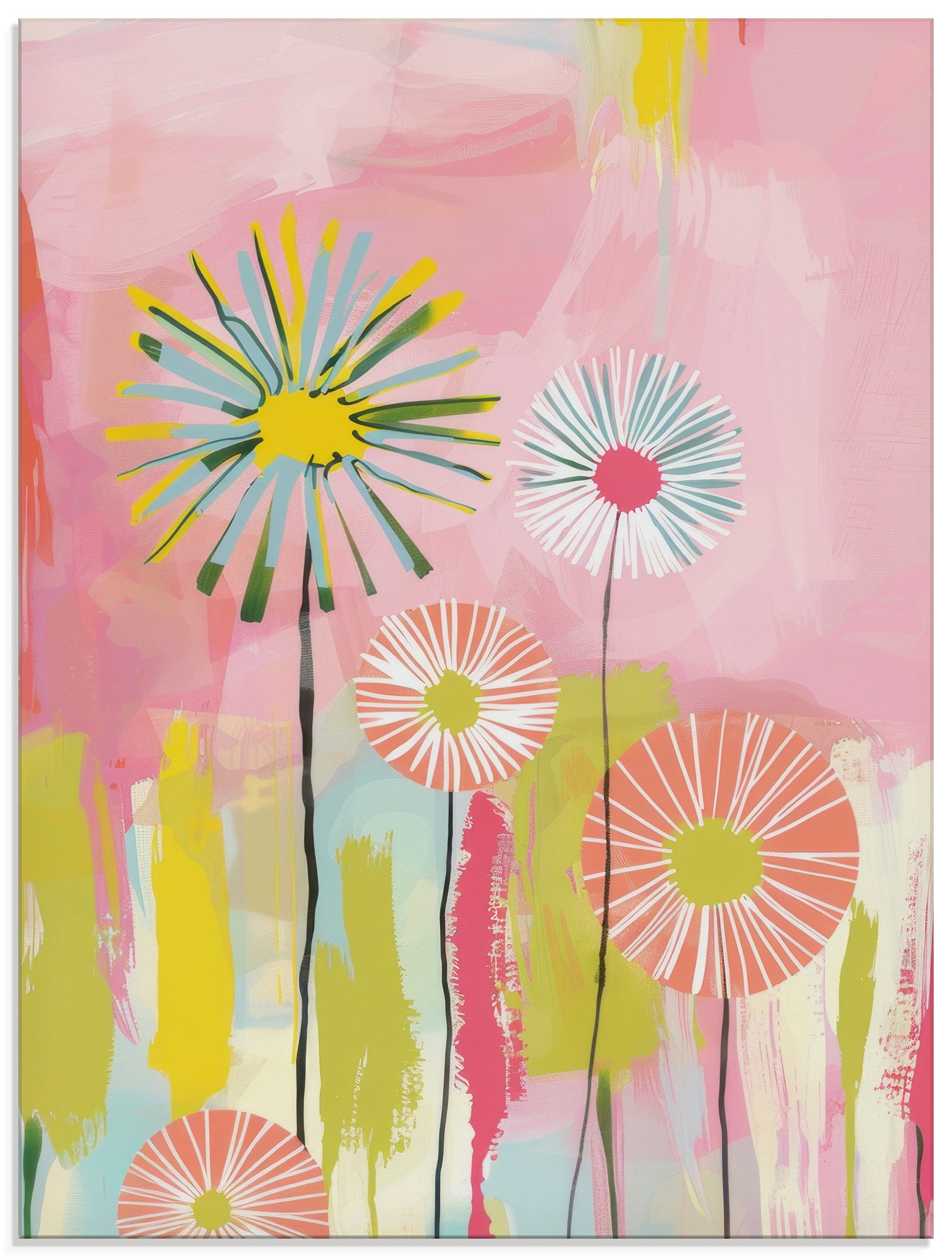 Image of Artland Glasbild "Zarte Töne" Blumenbilder 1 Stk. tlg. in verschiedenen Grössen