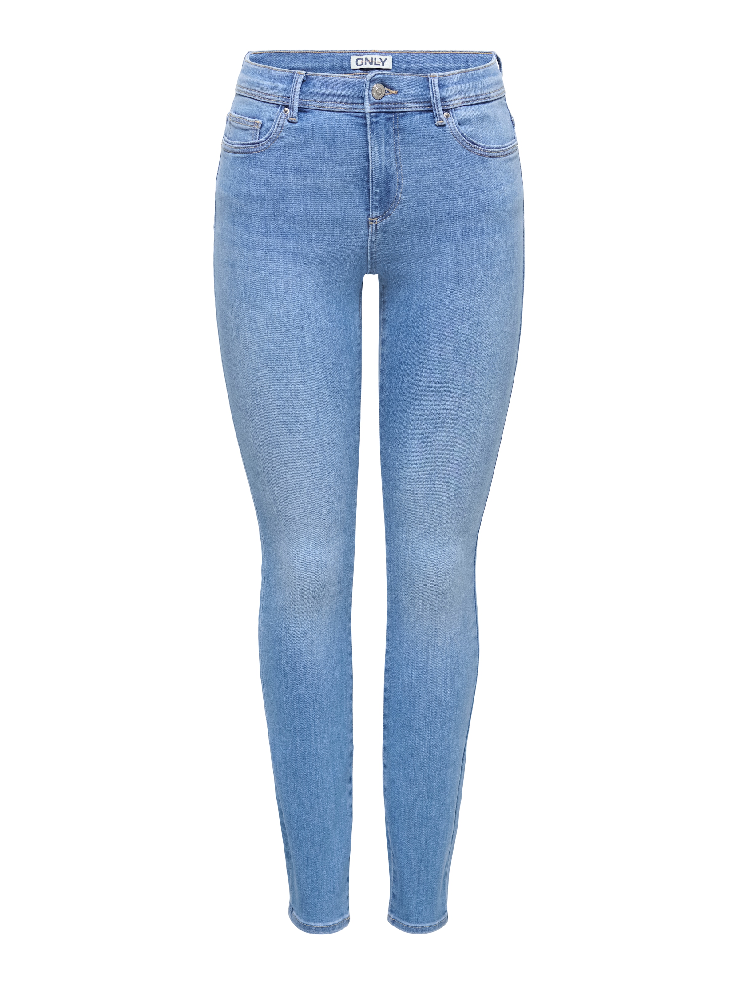 Image of ONLY Skinny-fit-Jeans "ONLLINEA MID WAIST LANK SK DNM" Baumwollmischung, mid waist, skinny fit