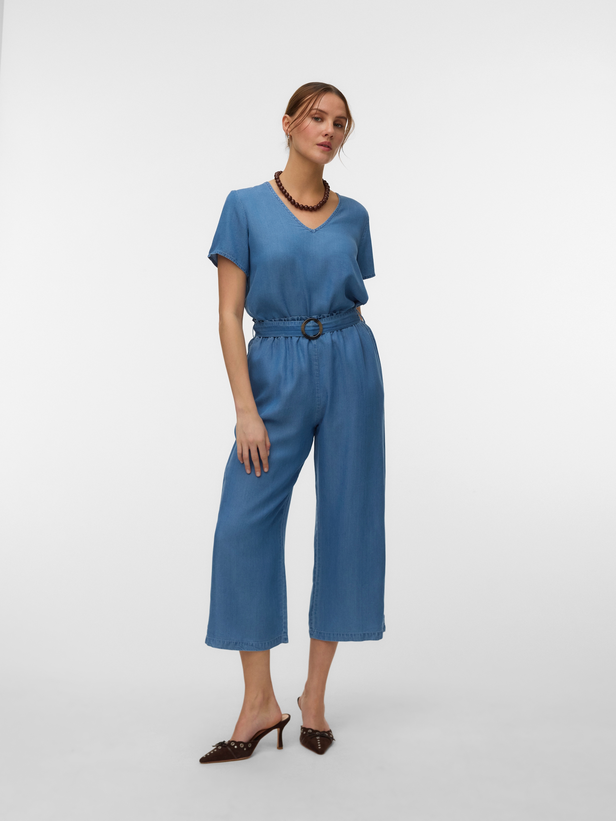 Vero Moda T-shirt en V »VMBREE SS V-NECK TENCEL TOP« viscose, coupe regular
