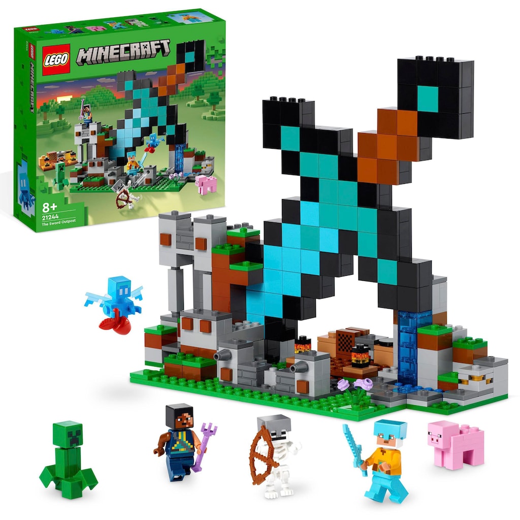LEGO® Konstruktionsspielsteine »Der Schwert-Aussenposten (21244), LEGO® Minecraft«, (427 St.)