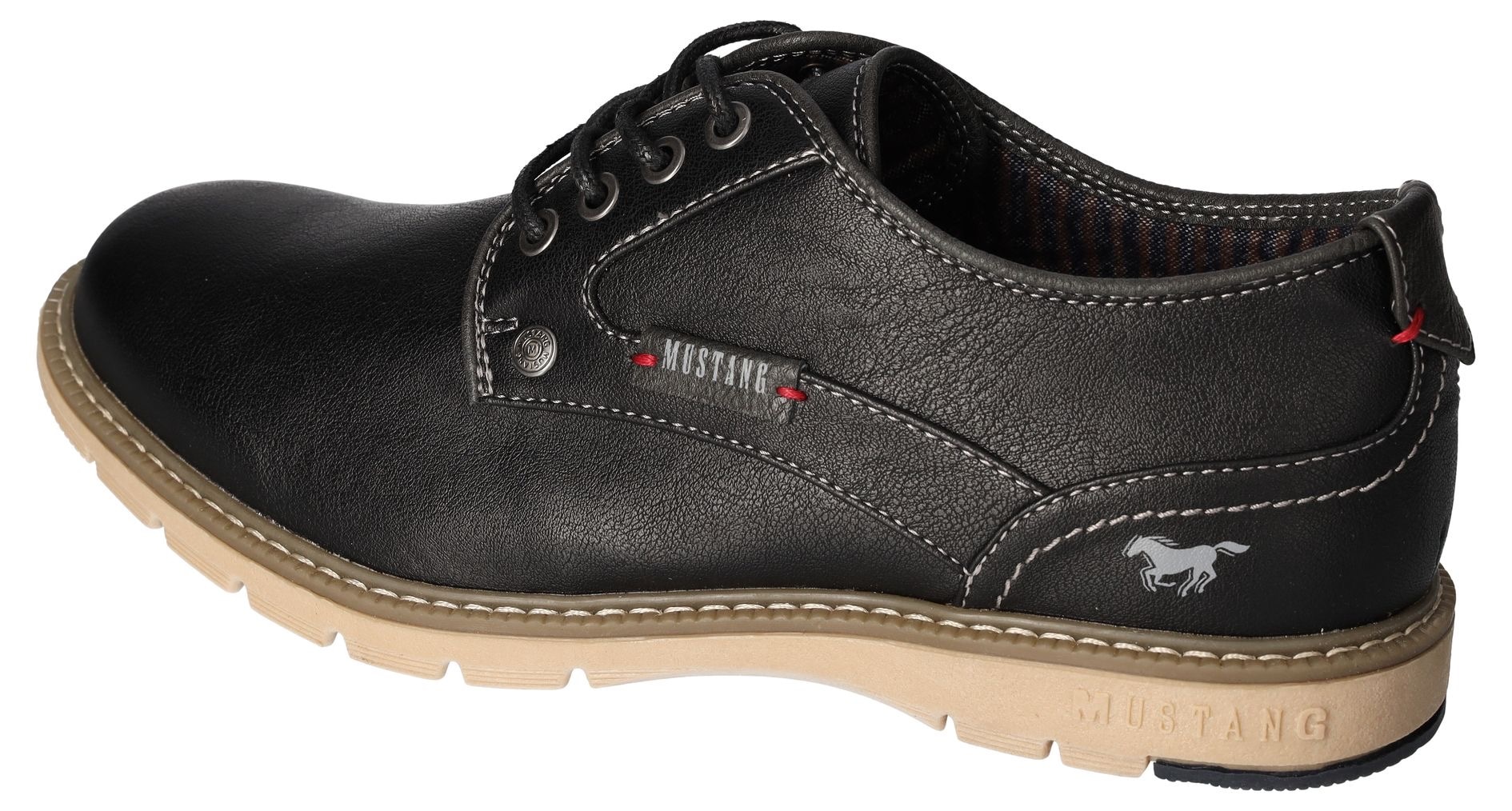 Mustang Shoes Schnürschuh, Freizeitschuh, Halbschuh, Schnürschuh mit Logoschriftzug