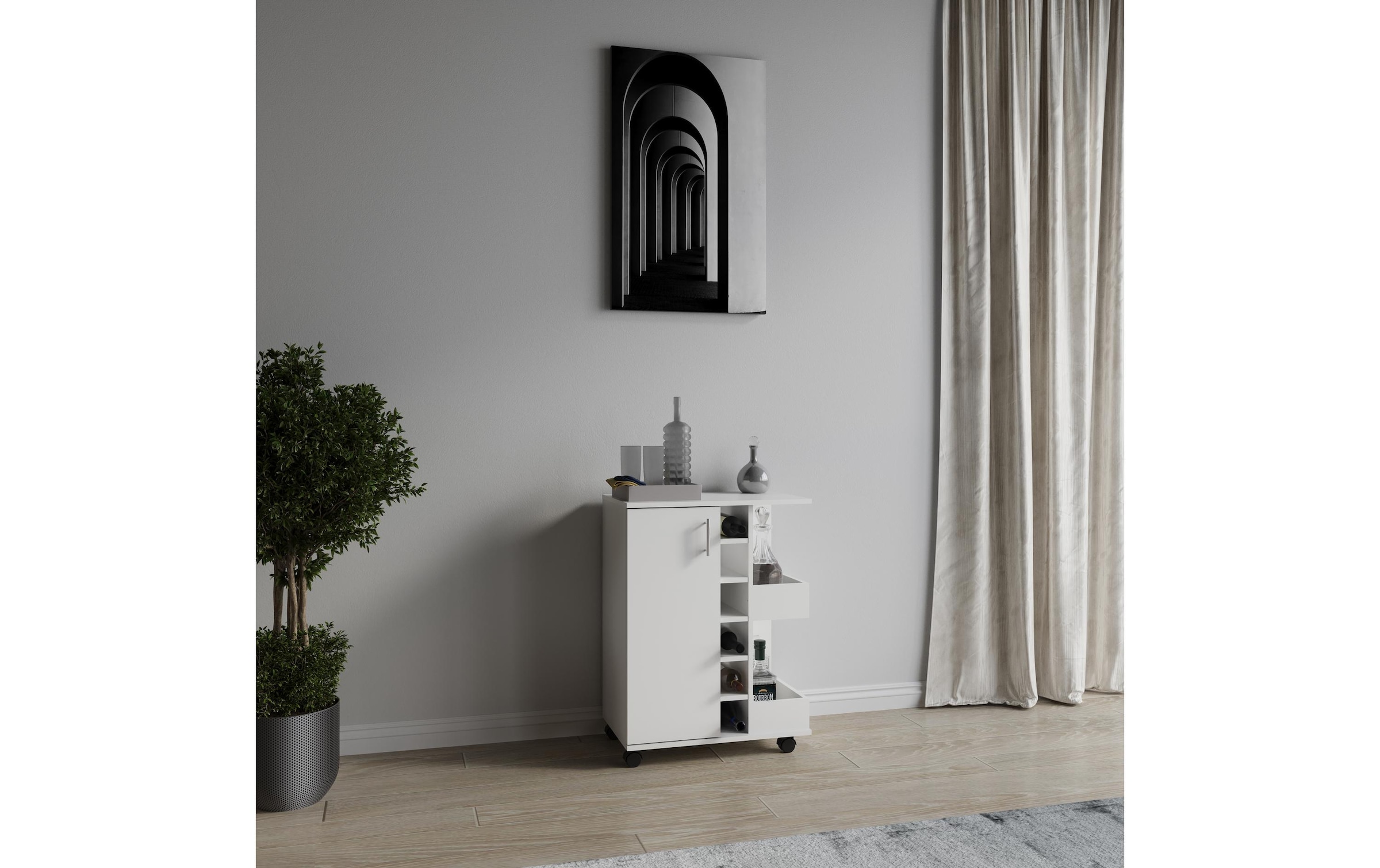 VCM Servierwagen »Esilo M 63 x 85 x 40 cm, Weiss«
