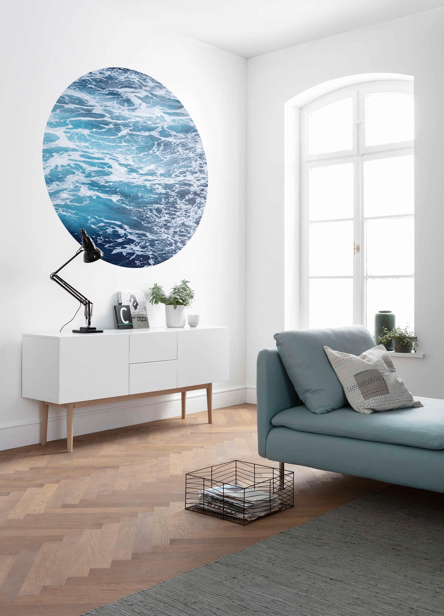 Komar Papier peint intissé »Vlies selbstklebend - Aloha - Grösse 125 x 125 cm« imprimé Wohnzimmer, Schlafzimmer