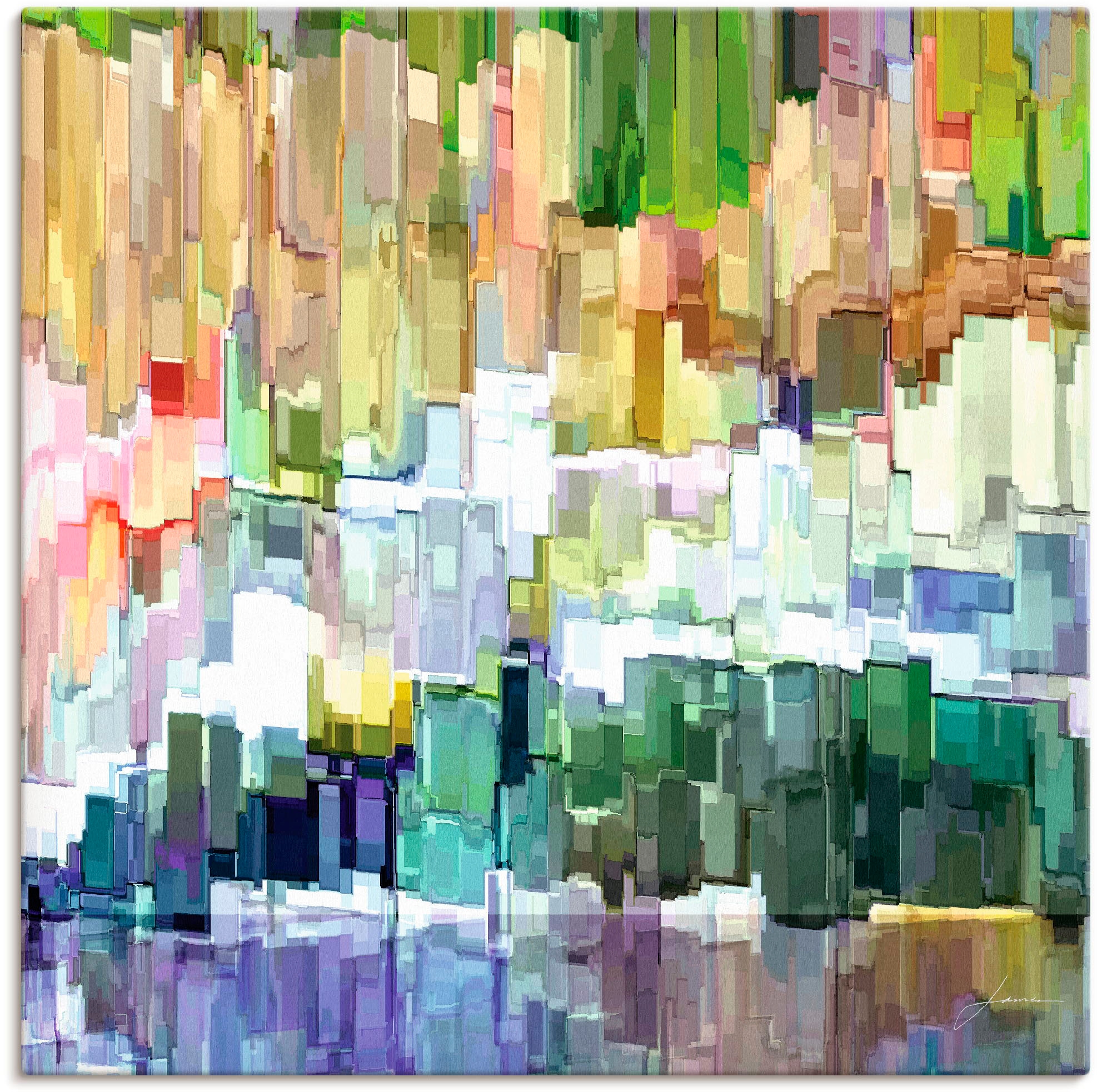 Image of Artland Leinwandbild "Glacierbucht III" Muster 1 Stk. tlg. auf Holzrahmen gespannt