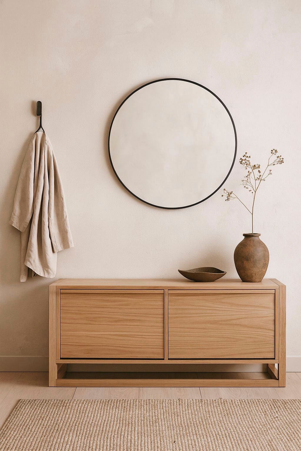 Image of Woodman Sitzbank "NewEst" im skandinavian Design, Holzfurnier aus Eiche, FSC