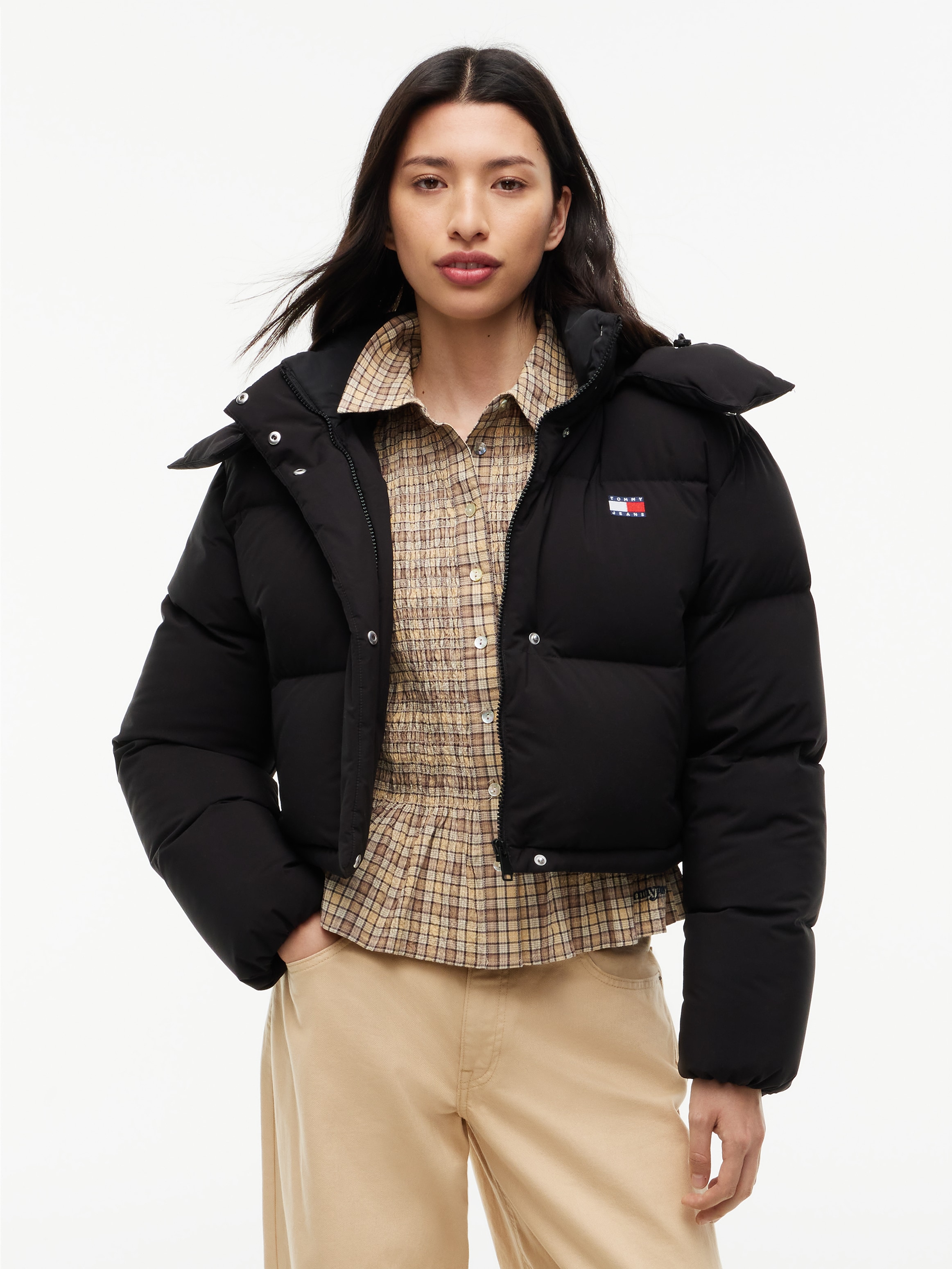 Tommy Jeans Veste matelassée »TJW CRP ALASKA PUFFER EXT« avec capuche fibre synthétique