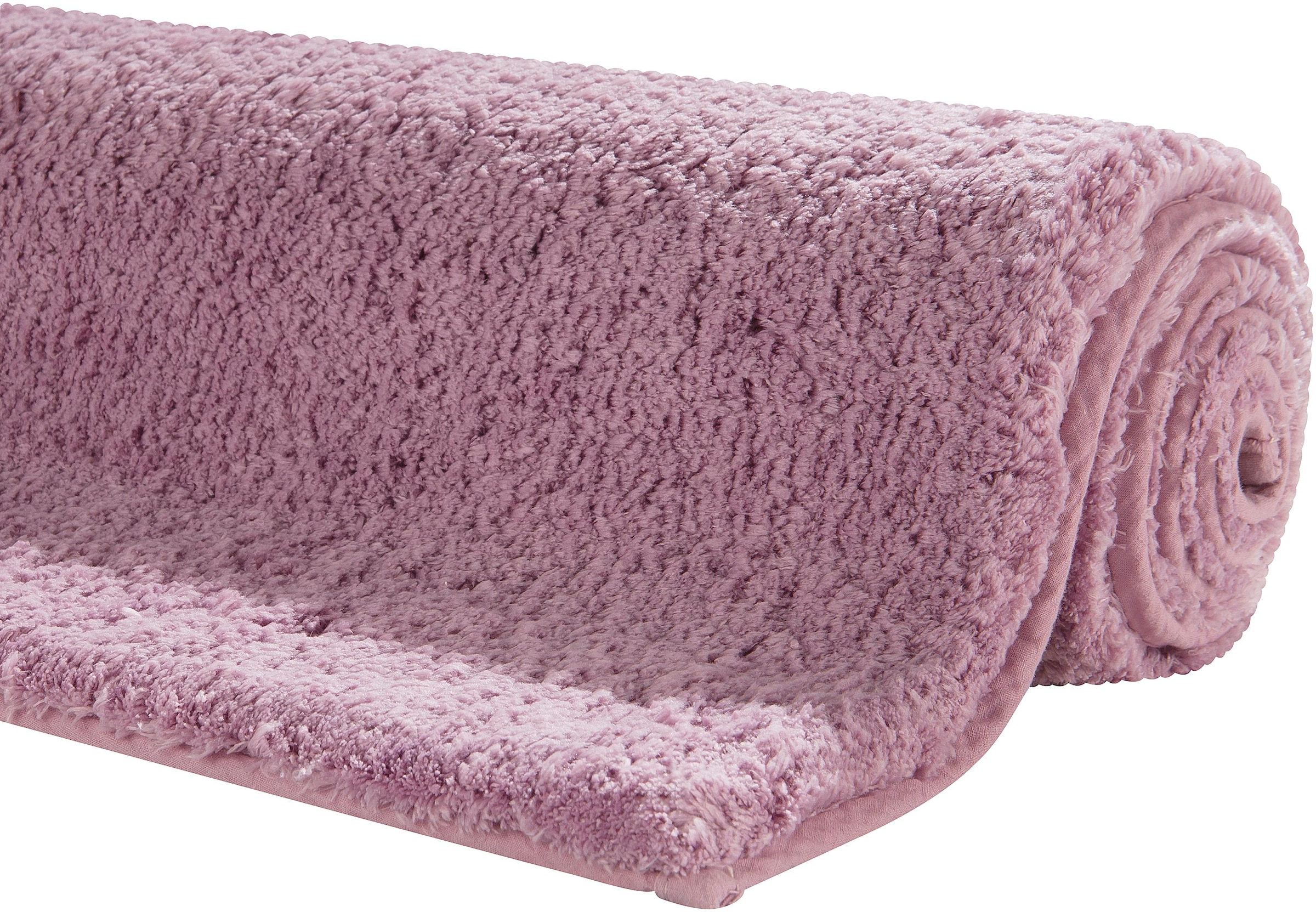my home Badematte »Jos, Badvorleger, Badezimmer Teppich«, rutschhemmend beschichtet, fussbodenheizungsgeeignet-schnell trocknend, Badematten in Pastell-Farben, Badteppich als 3 teiliges Set erhältlich