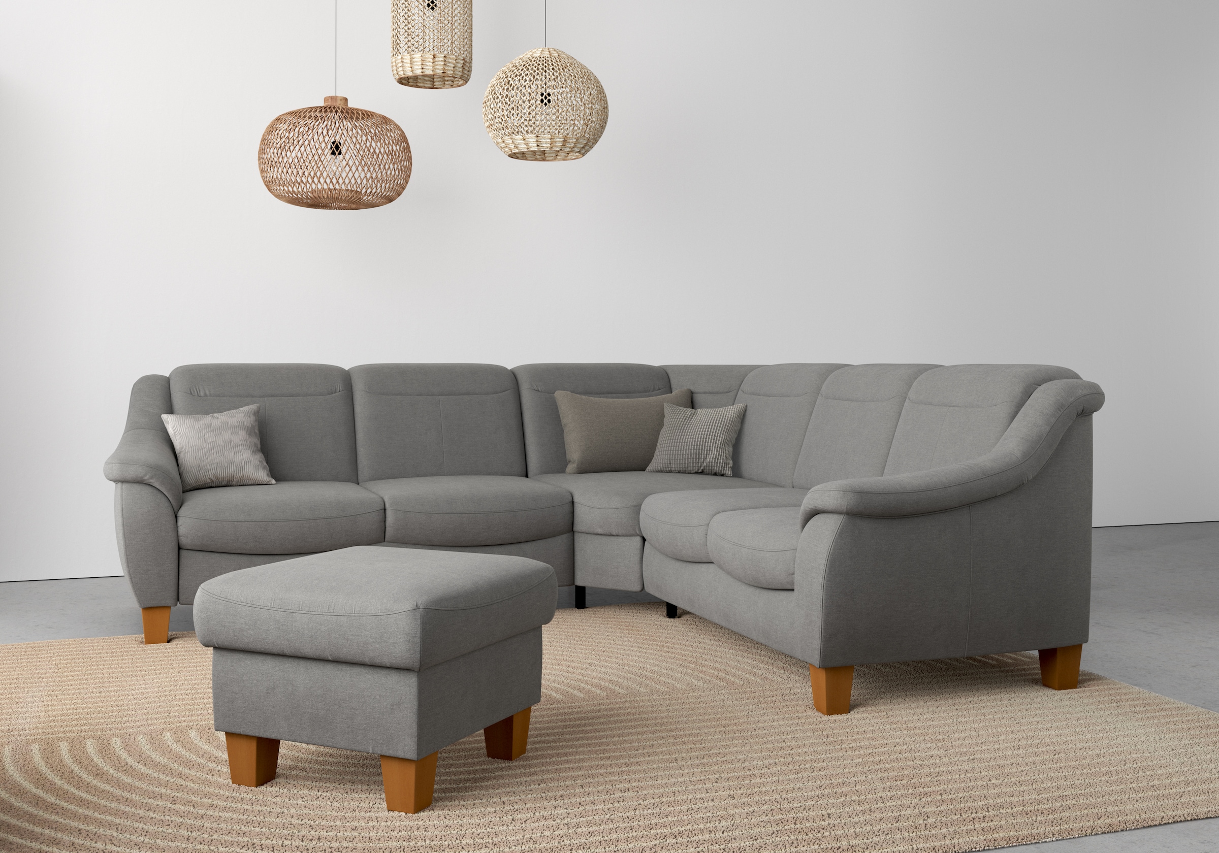 Home affaire Ecksofa »Caldera L-Form«, Federkern, wahlweise mit Kopfteilverstellung, Bettfunktion, Bettkasten