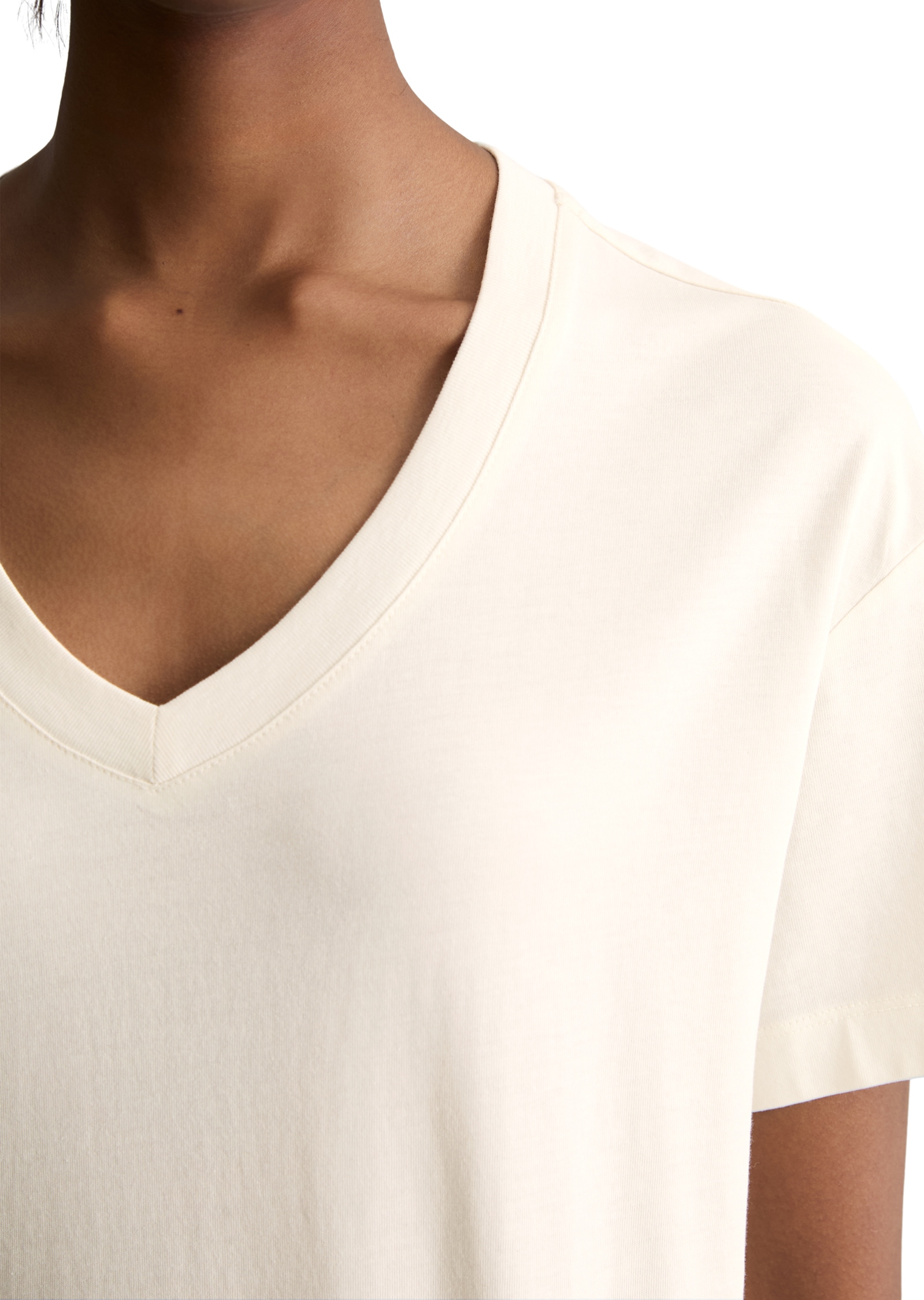 Marc O'Polo DENIM T-shirt en V regular aus Baumwoll-Single-Jersey