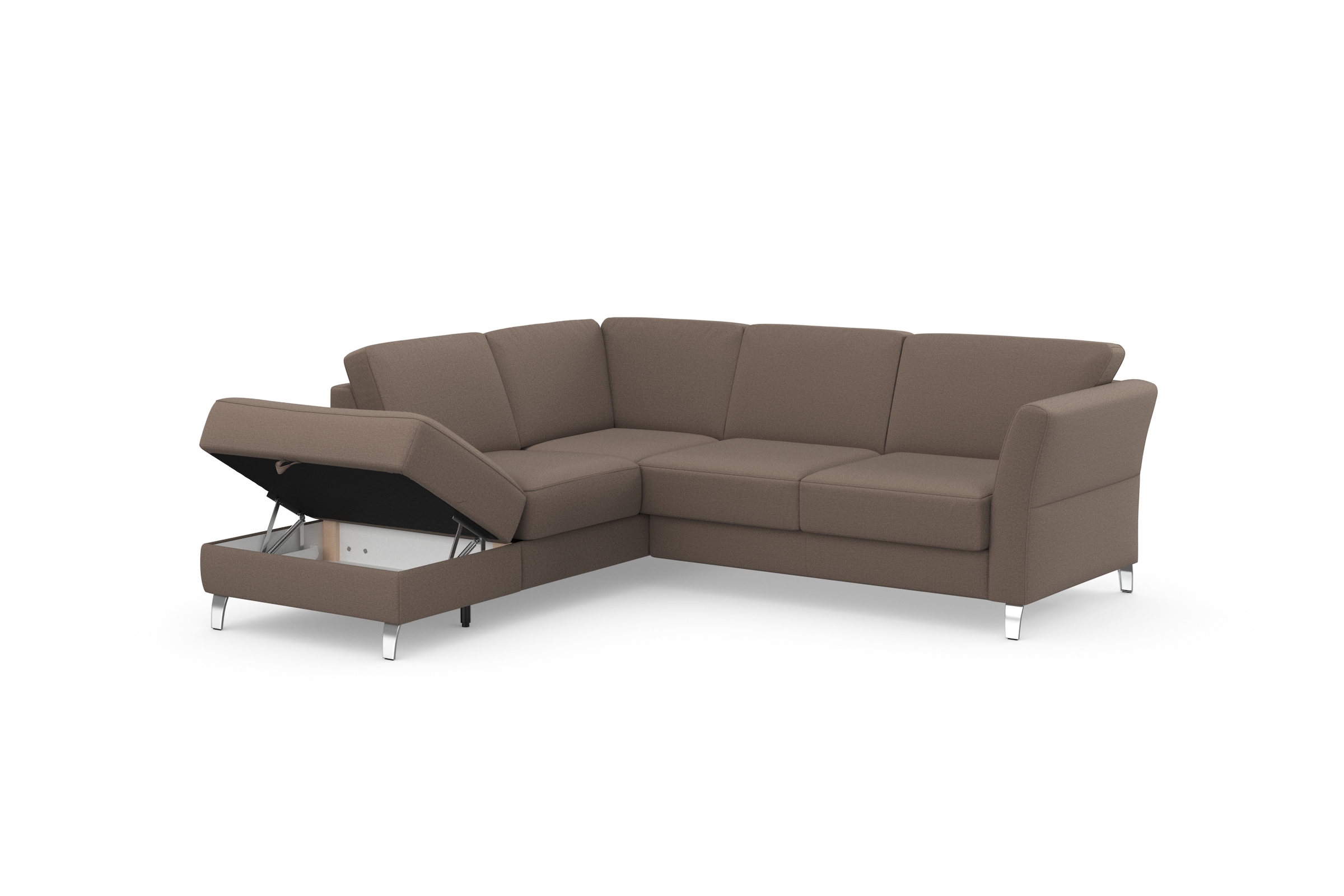 sit&more Ecksofa »Visby L-Form«, Wahlweise mit Bettfunktion und Stauraum, frei im Raum stellbar