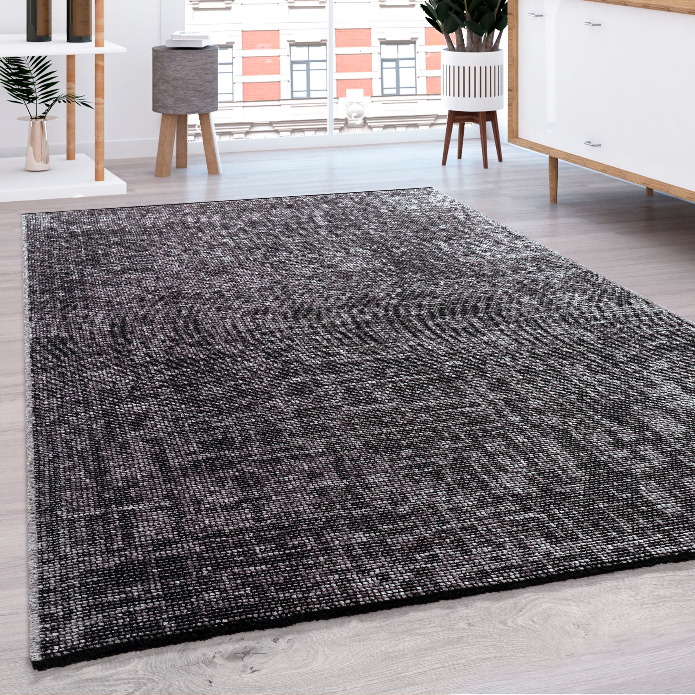 Paco Home Tapis »Melbourne 690« Rectangulaire 4 mm Höhe Flachgewebe, modernes Design, ideal im Wohnzimmer & Schlafzimmer