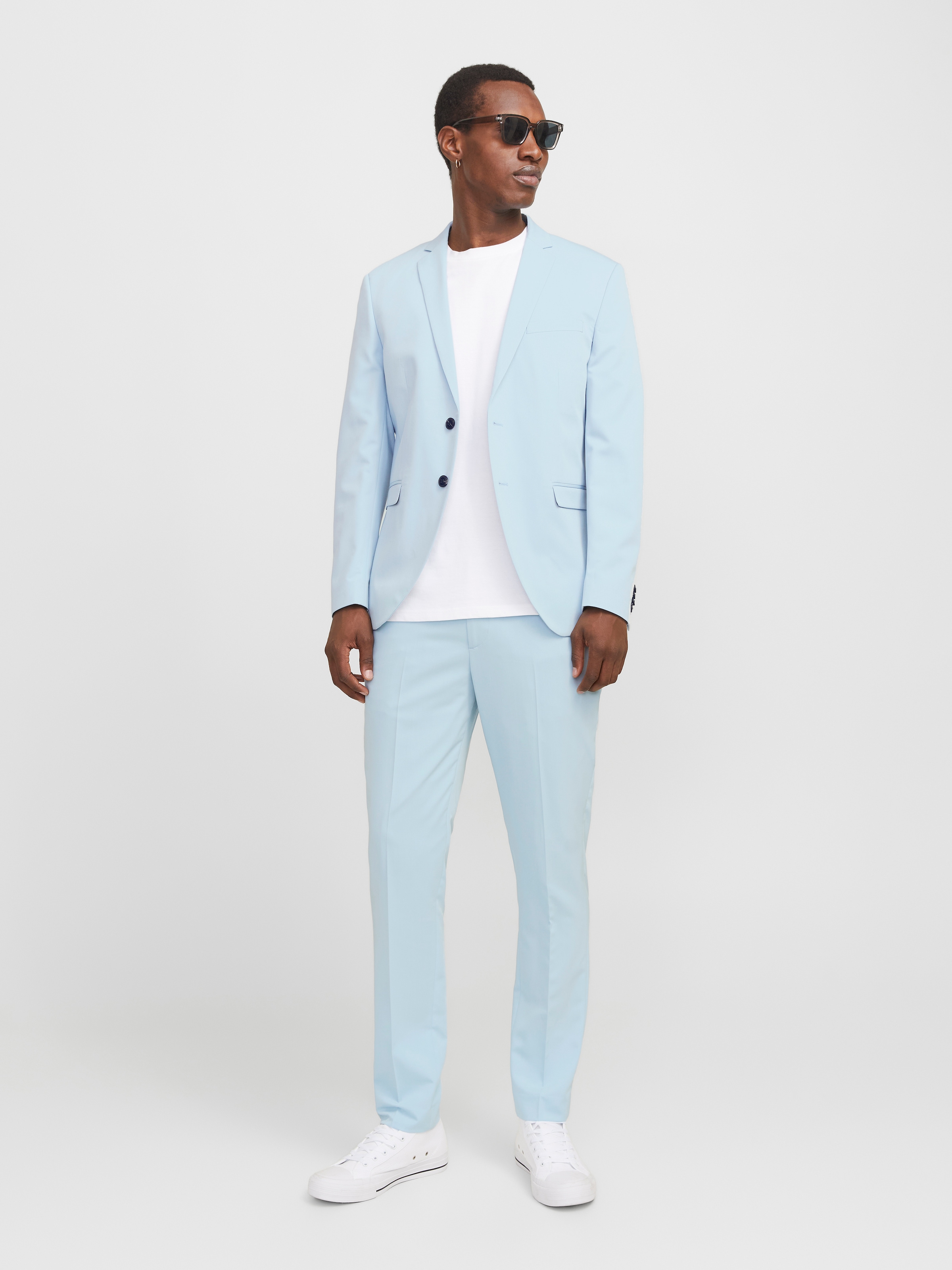 Image of Jack & Jones Anzug "JPRFRANCO Extra schmal, pflegeleicht, stilvoll mit fallendem Revers" slim fit Materialmix, slim fit